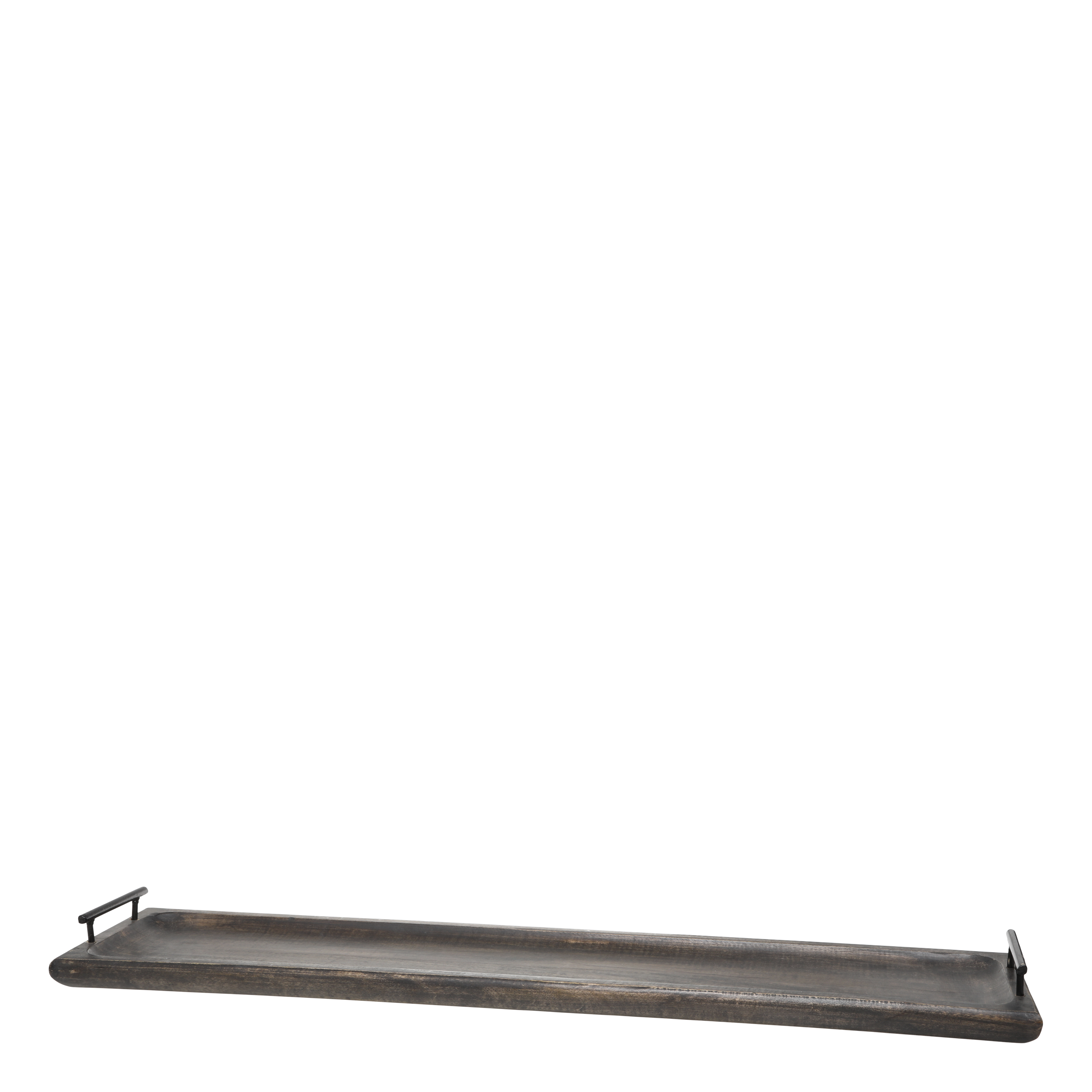 Tablett aus Holz mit Henkel – Kohle, 90 cm lang