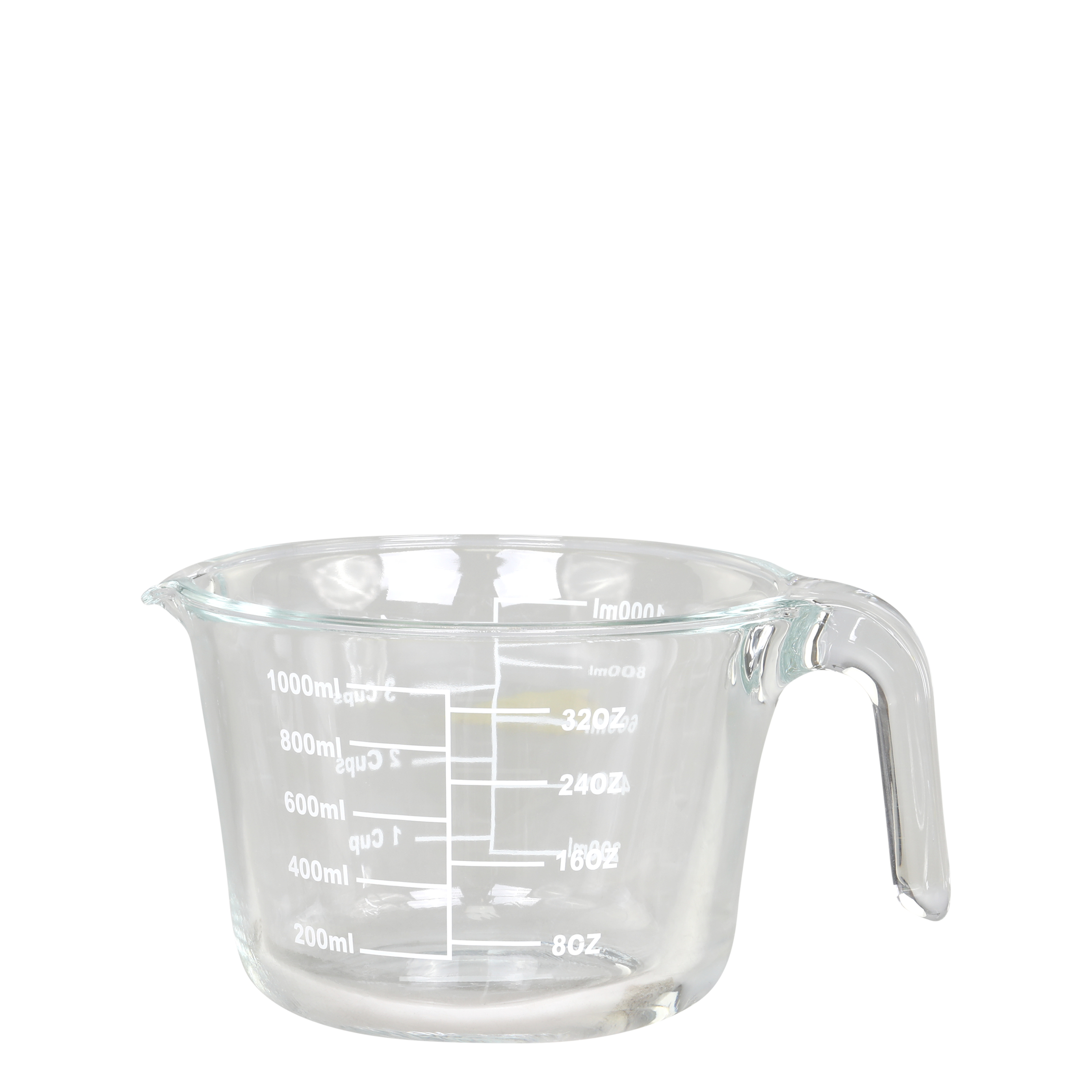 Glas Kanne mit Messeinheiten, 1000 ml, klar