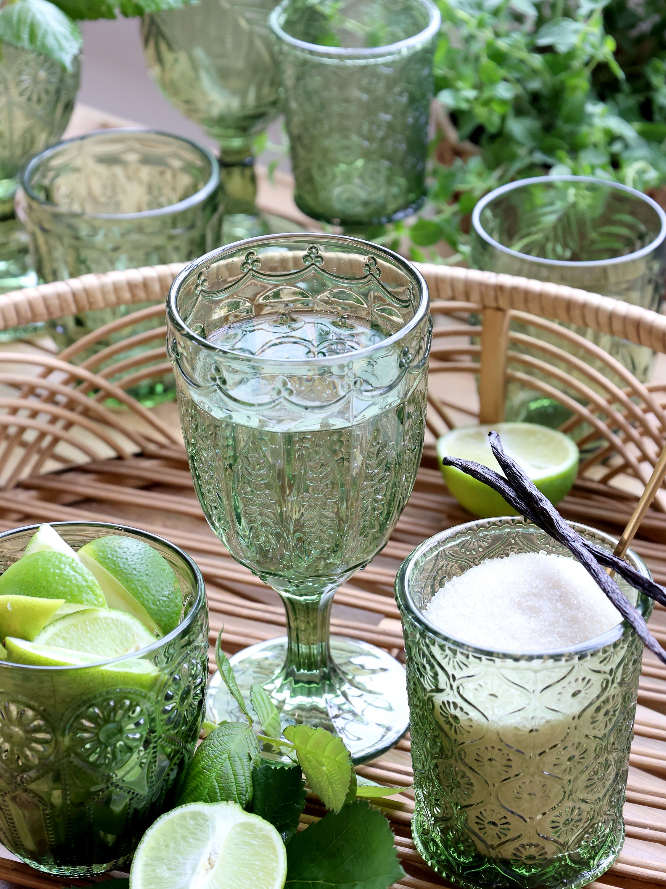 Saint-Émilion Glasbecher mit Muster, 250 ml, 15 cm hoch
