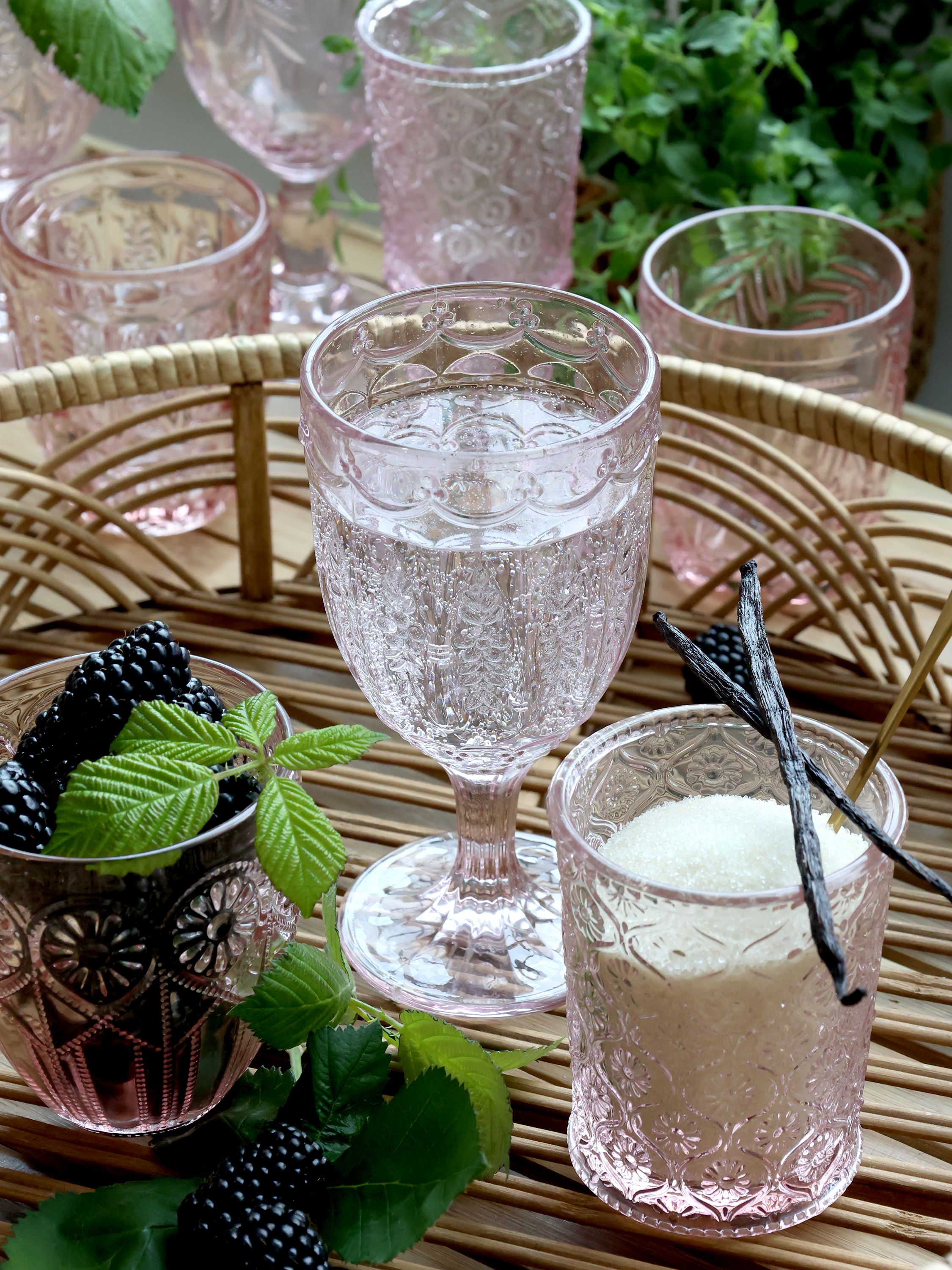 Saint-Émilion Glasbecher mit Muster, 250 ml, 15 cm hoch