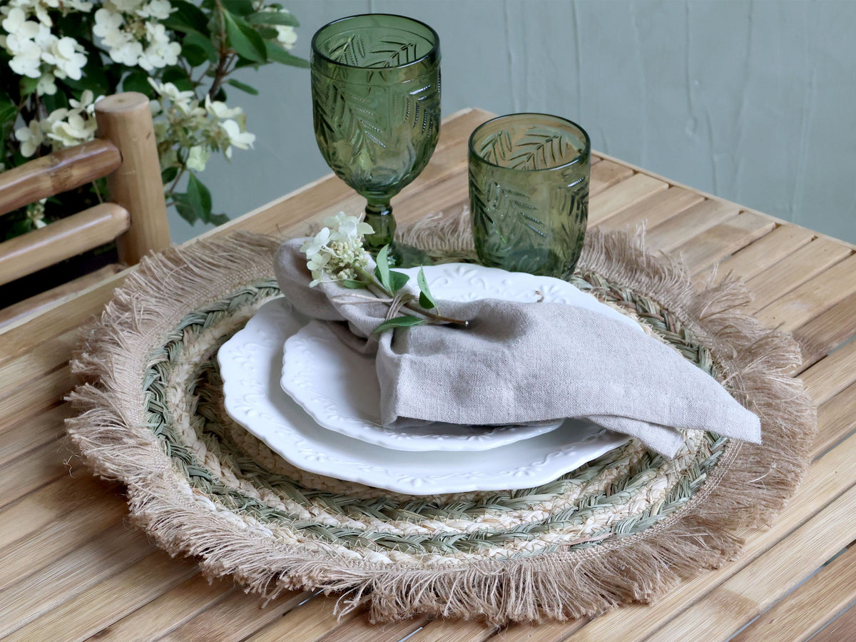 Platzdeckchen geflochten aus Gras, 38 cm Durchmesser