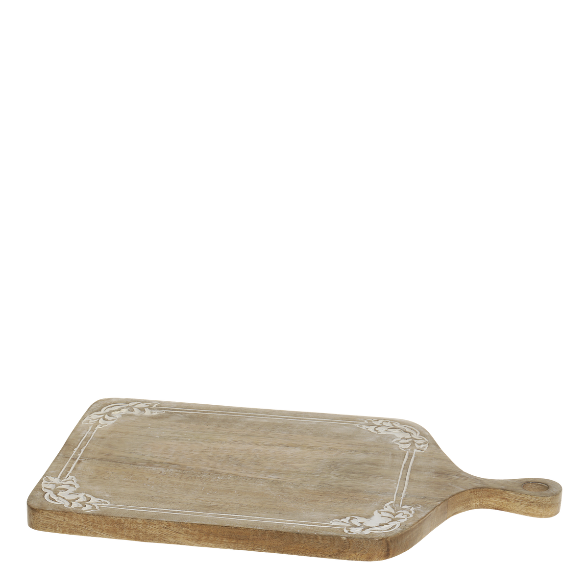 Tapasbrett aus Mangoholz, 46 cm lang, natur