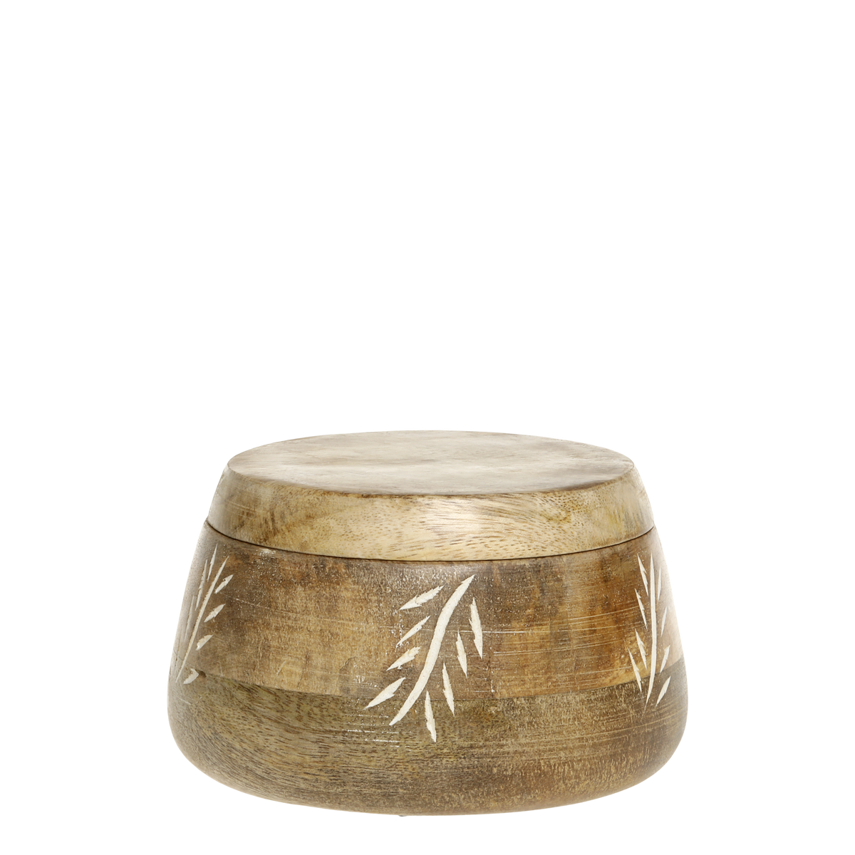 Aufbewahrungsbox mit Deckel für die Küche, Mangoholz, 15 cm