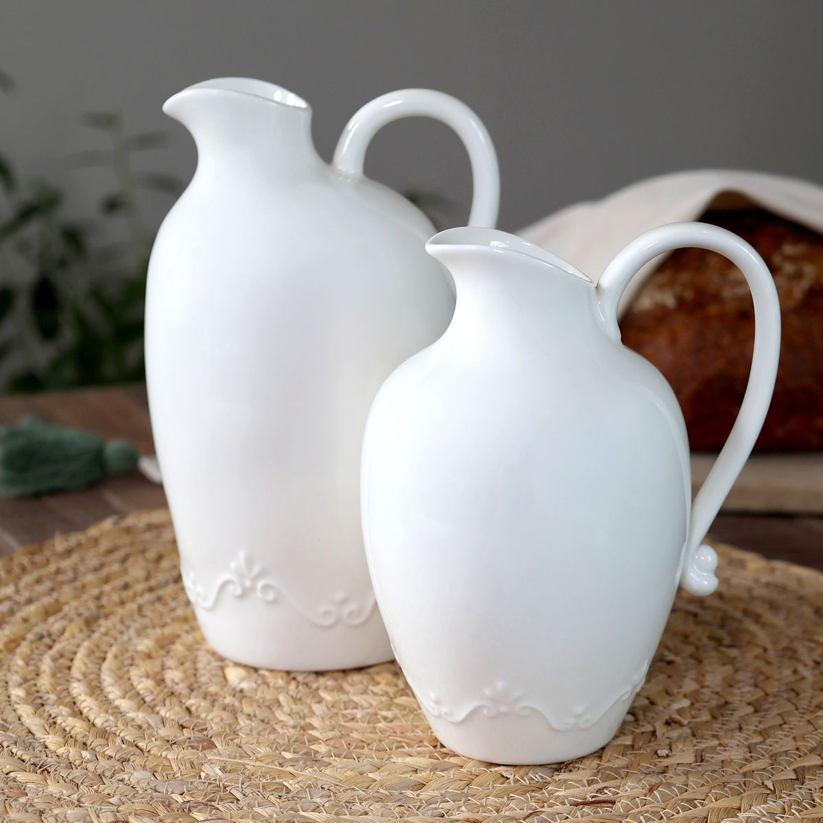 Provence Kanne aus Porzellan, 640 ml, weiß