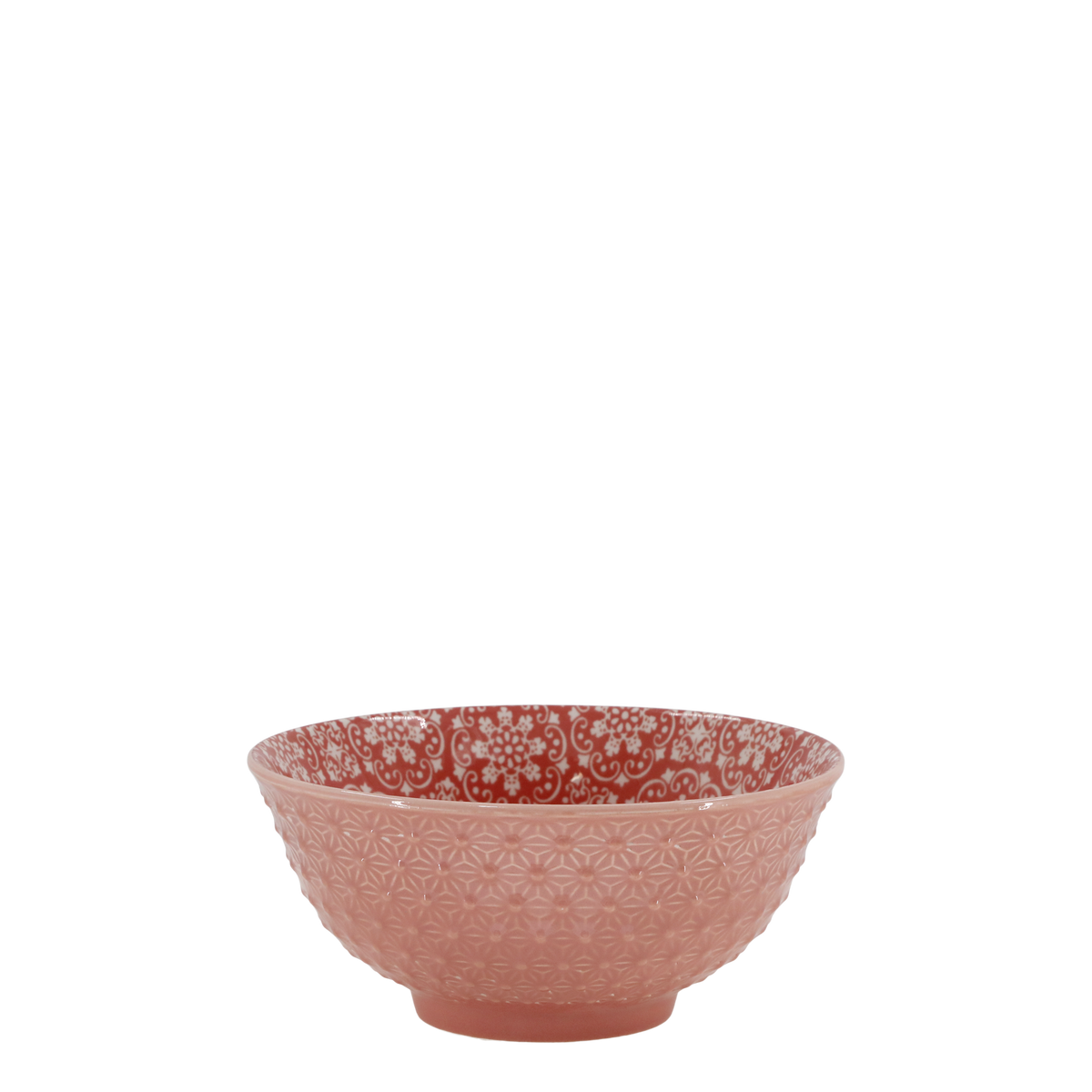 Arés Schüssel aus Porzellan, 16 cm, koralle