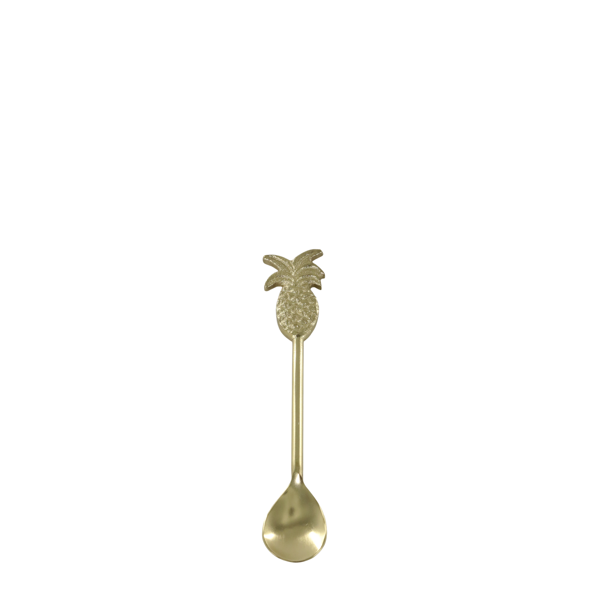 Besteck-Löffel mit Ananas aus Messing, 14 cm