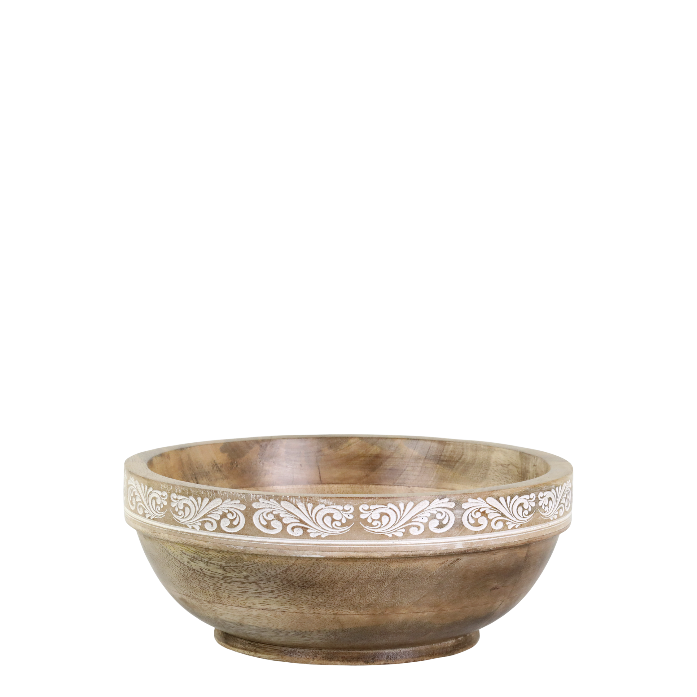 Tours Bowl w. carvings H10/D25 cm nature