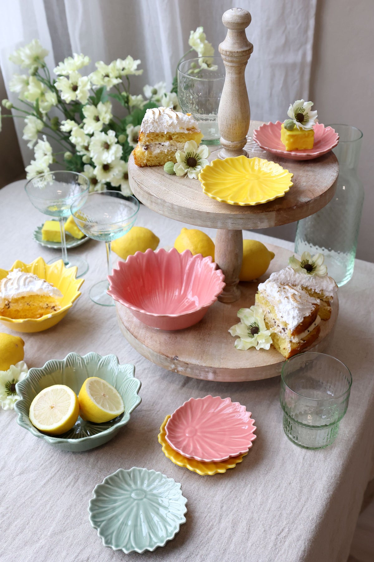Deko Tablett Seerose aus Porzellan, 10 cm, Melon
