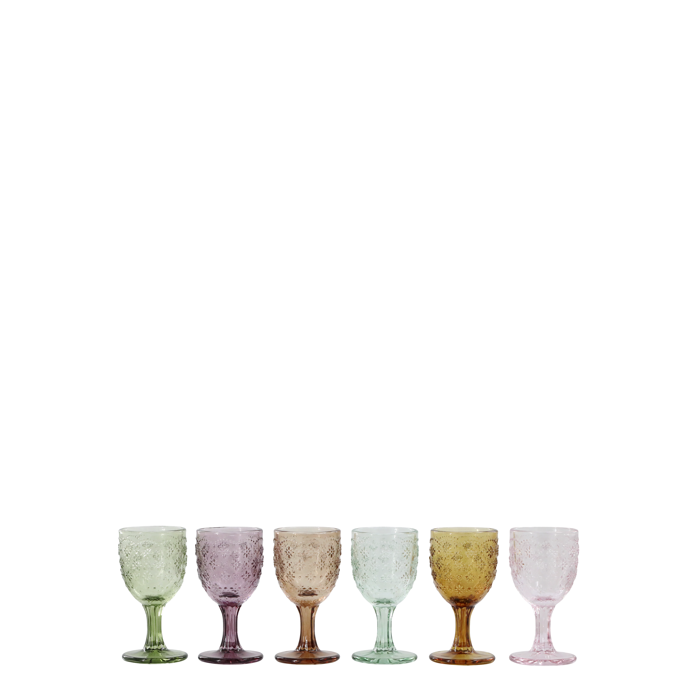 Windlicht aus Glas mit Muster, 10,5 cm hoch