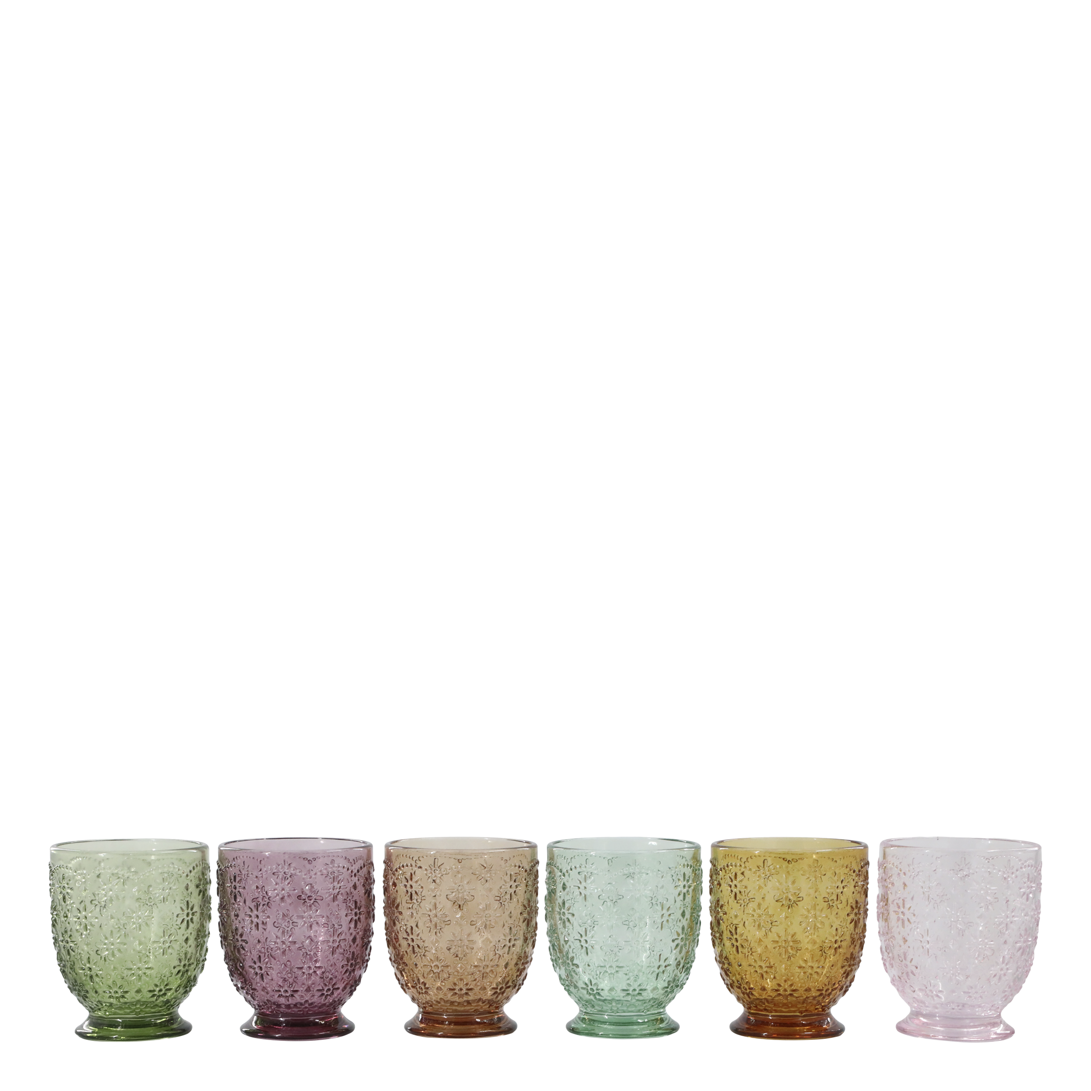 Saint-Émilion Glas-Windlicht mit Muster, 10 cm hoch