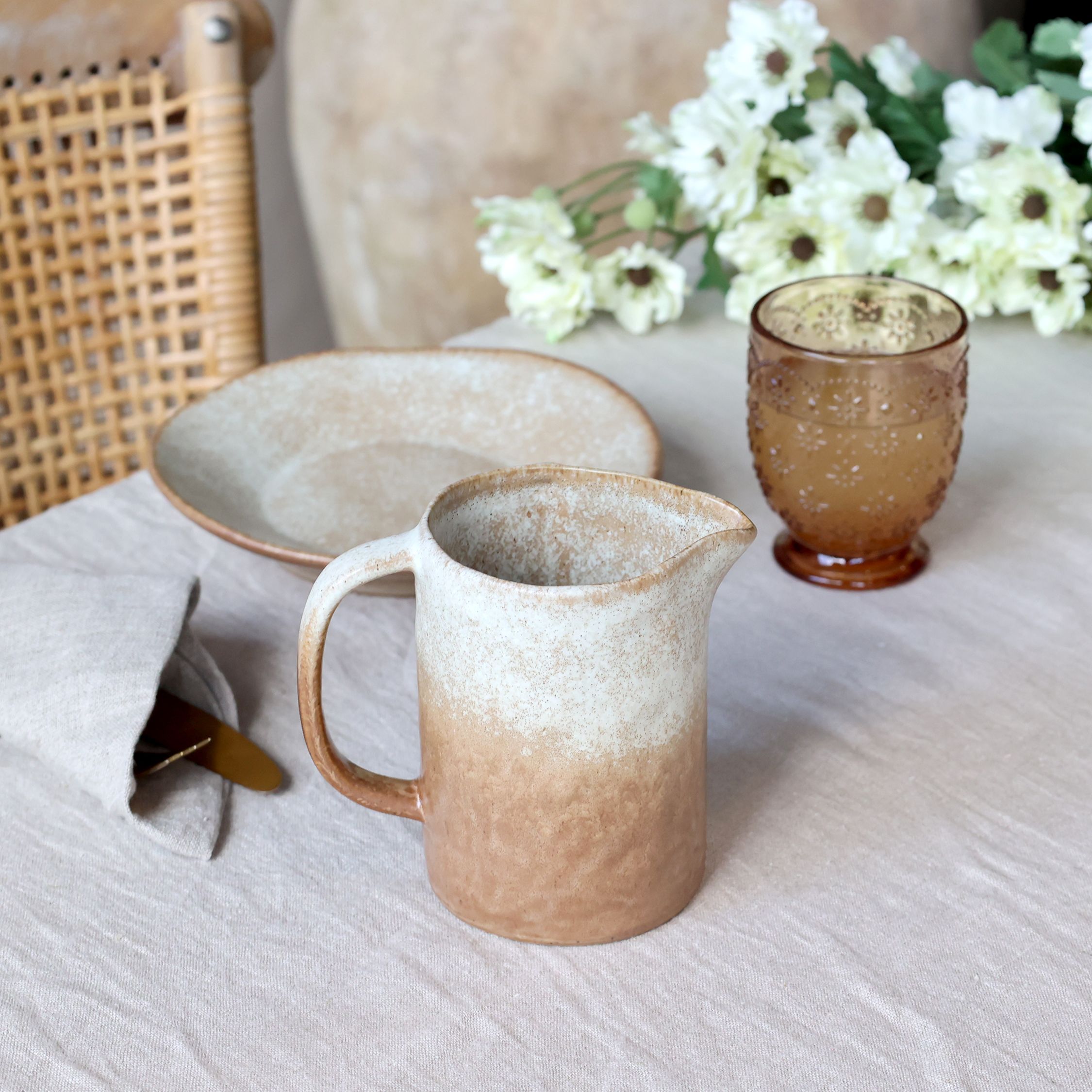 Valence Kanne aus Porzellan, latte, 500 ml