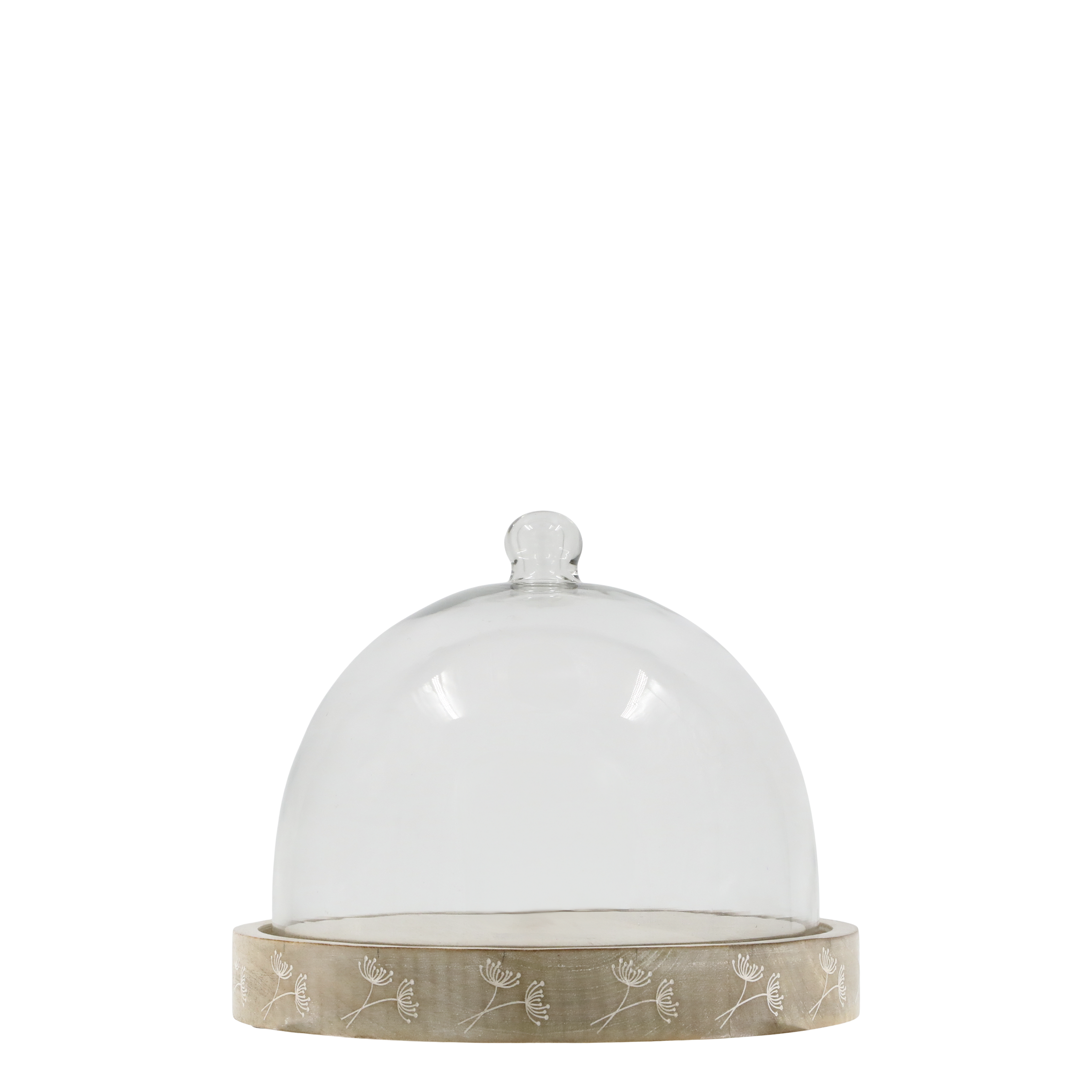 Glasglocke mit Holzboden Tours, 21 cm hoch, Ø 27 cm