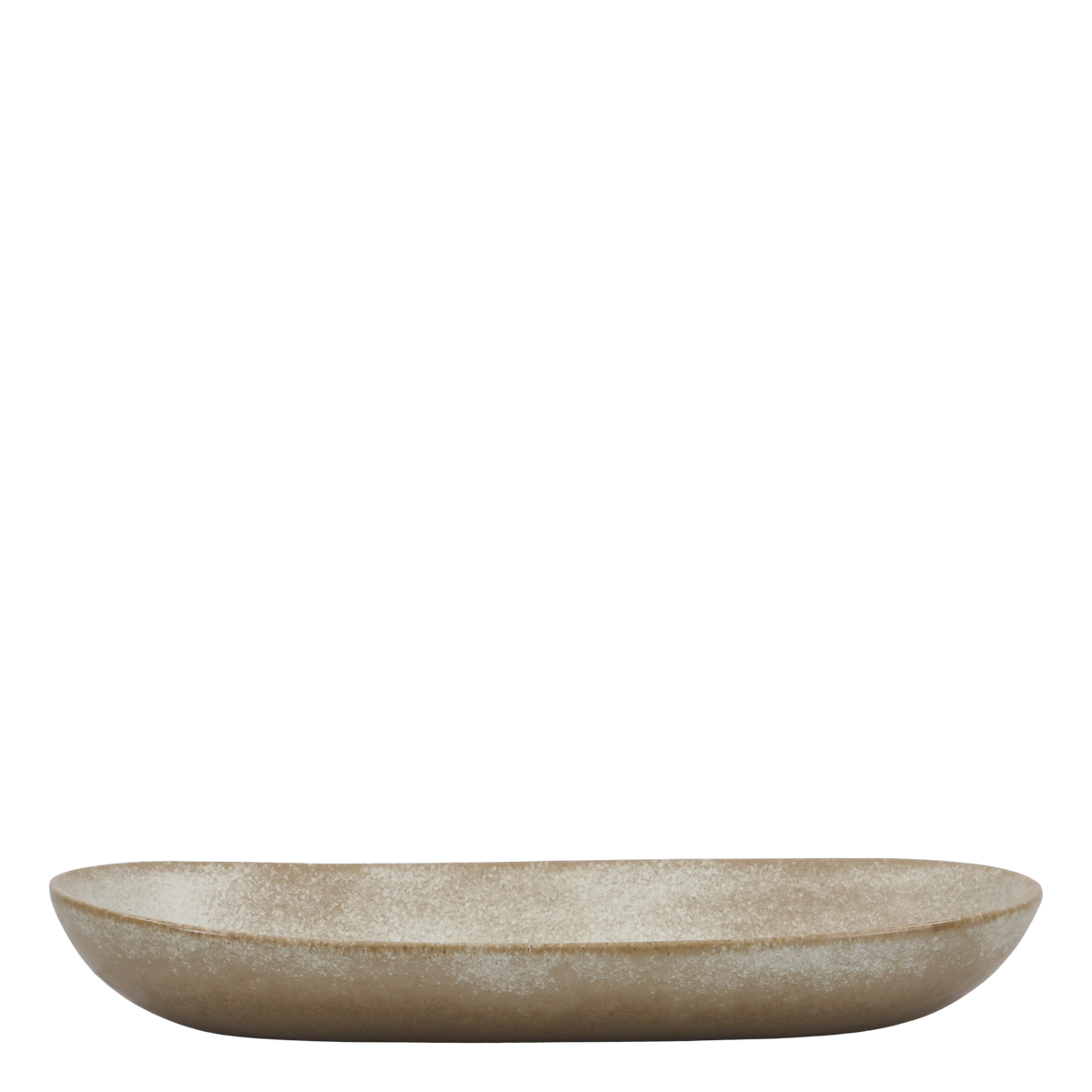 Valence Tablett aus Porzellan in Latte, 37 cm lang
