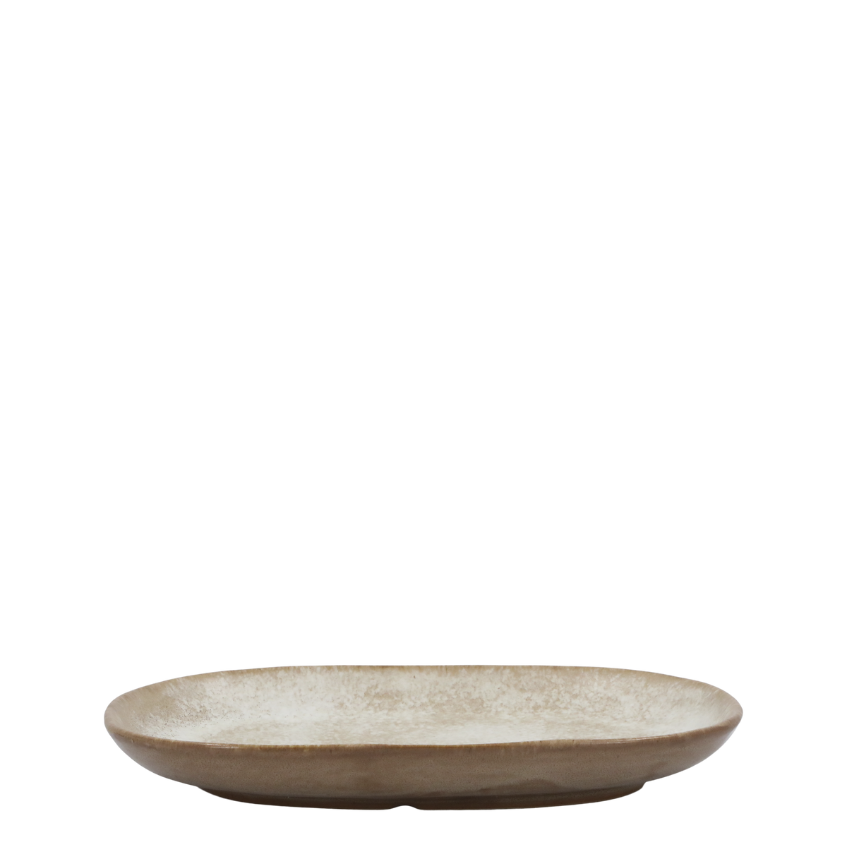 Valence Tablett aus Porzellan in Latte, 24 cm lang