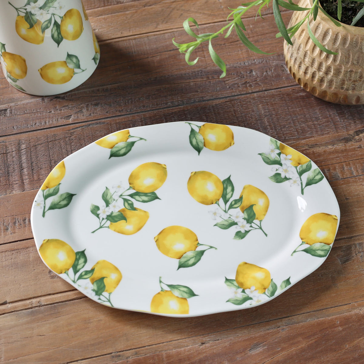 Tablett aus Porzellan, creme, 30 cm lang