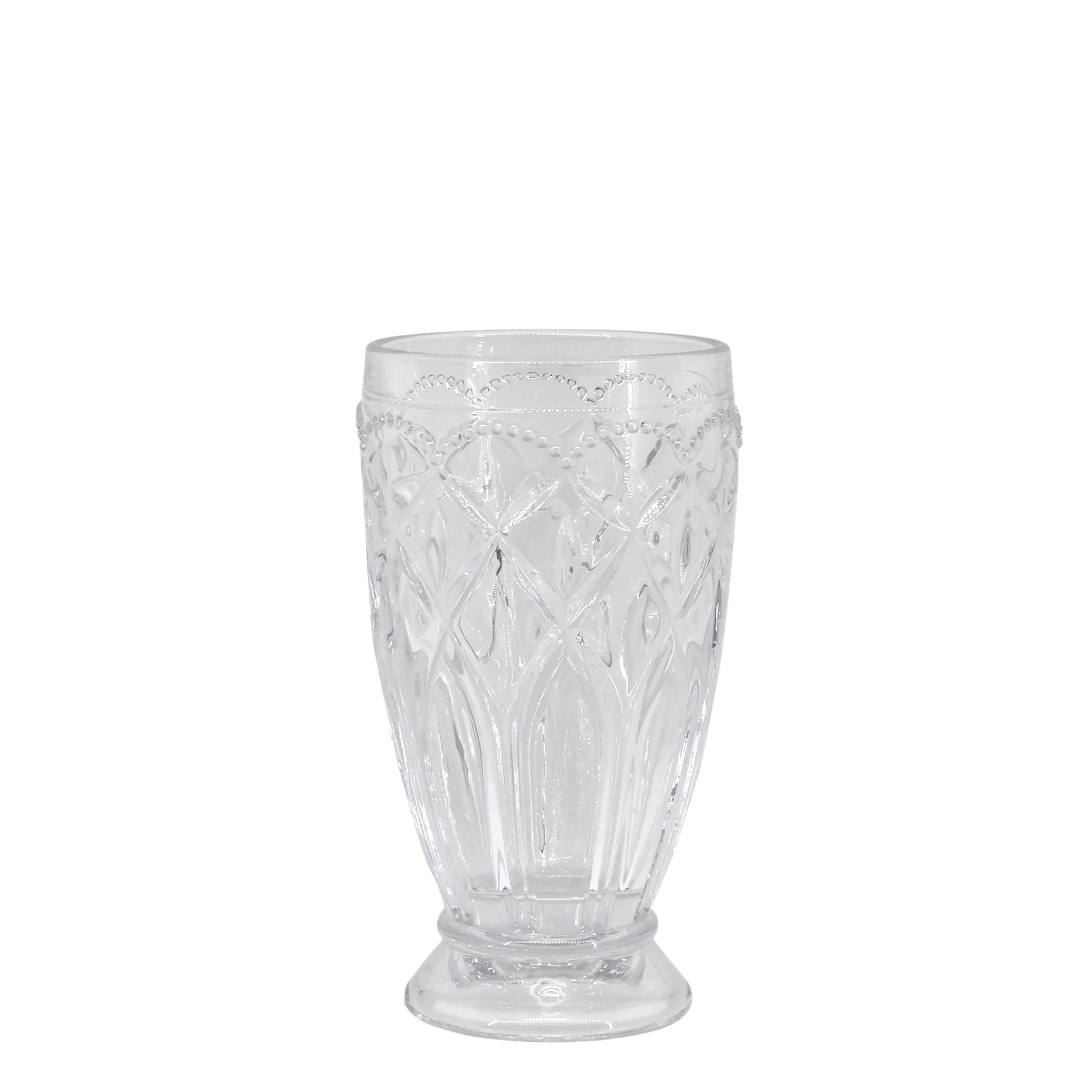 Glas Windlicht Saint-Émilion mit Muster, 15 cm hoch