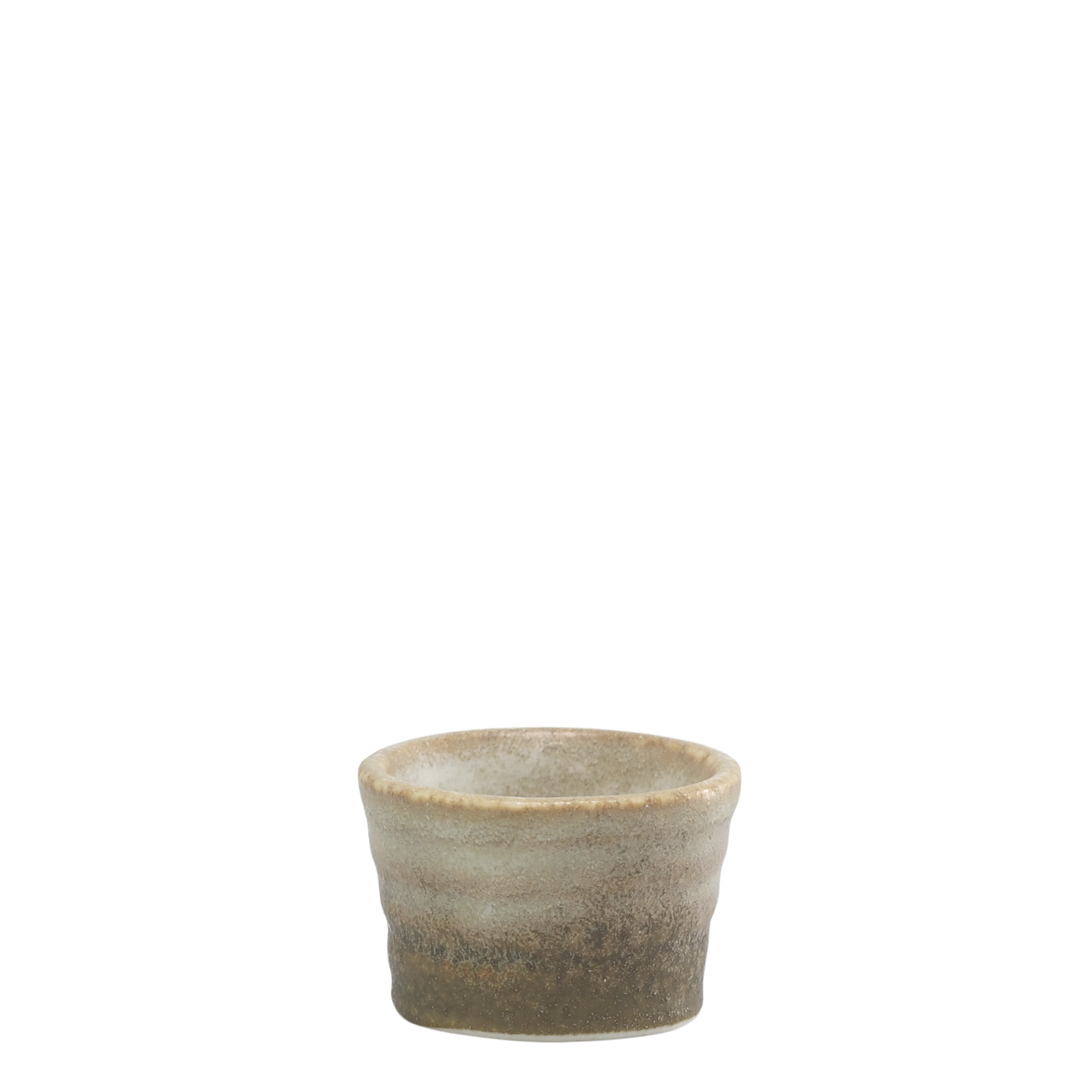 Design-Eierbecher aus Steingut, Walnuss, 5 cm Durchmesser