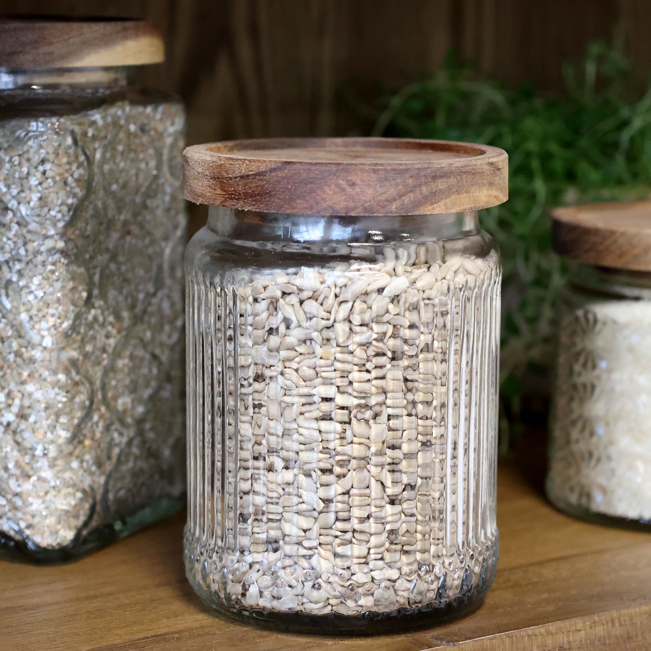 Aufbewahrungsglas mit Perlrandmuster, 700 ml