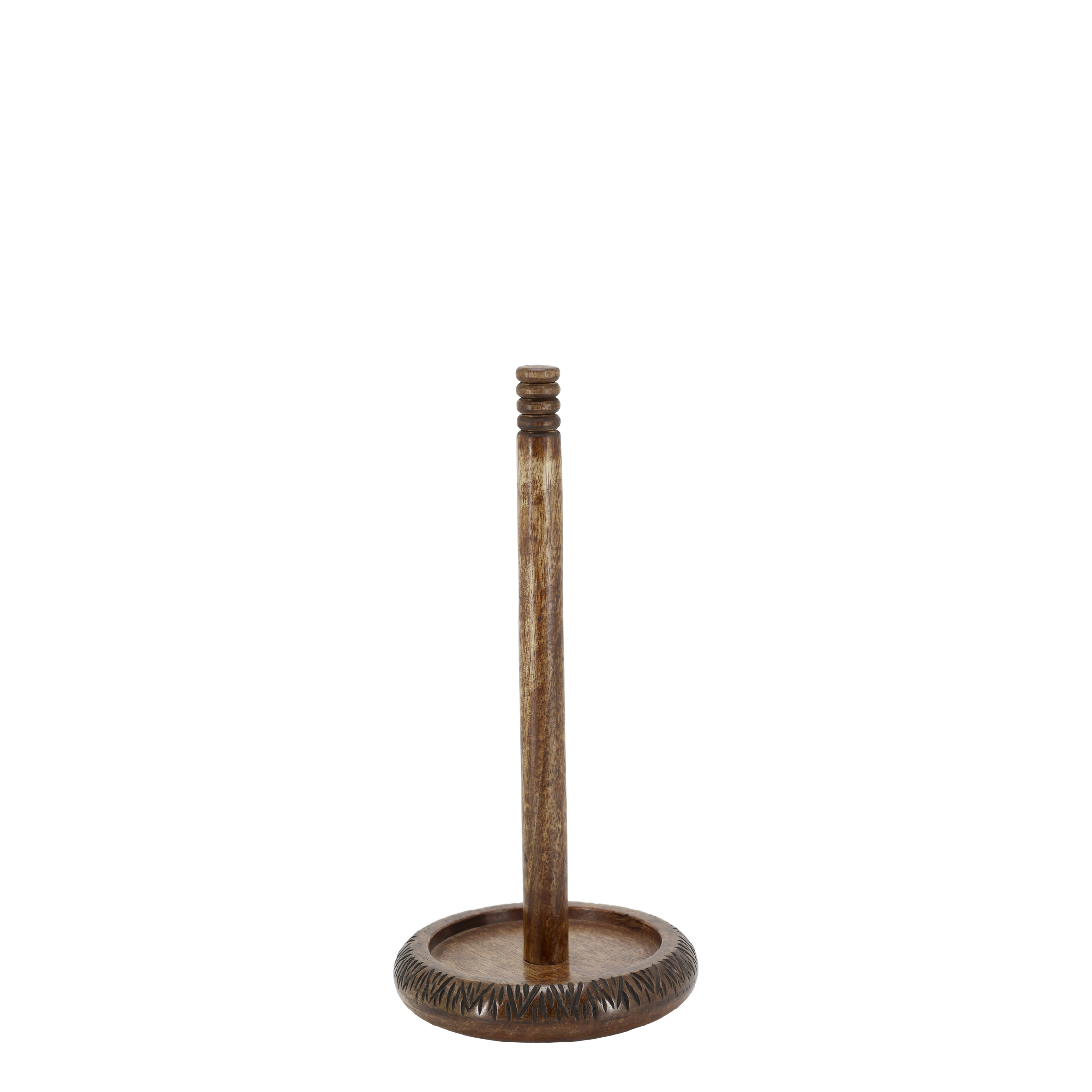 Küchenrollenhalter aus Mangoholz, natur, 36 cm hoch
