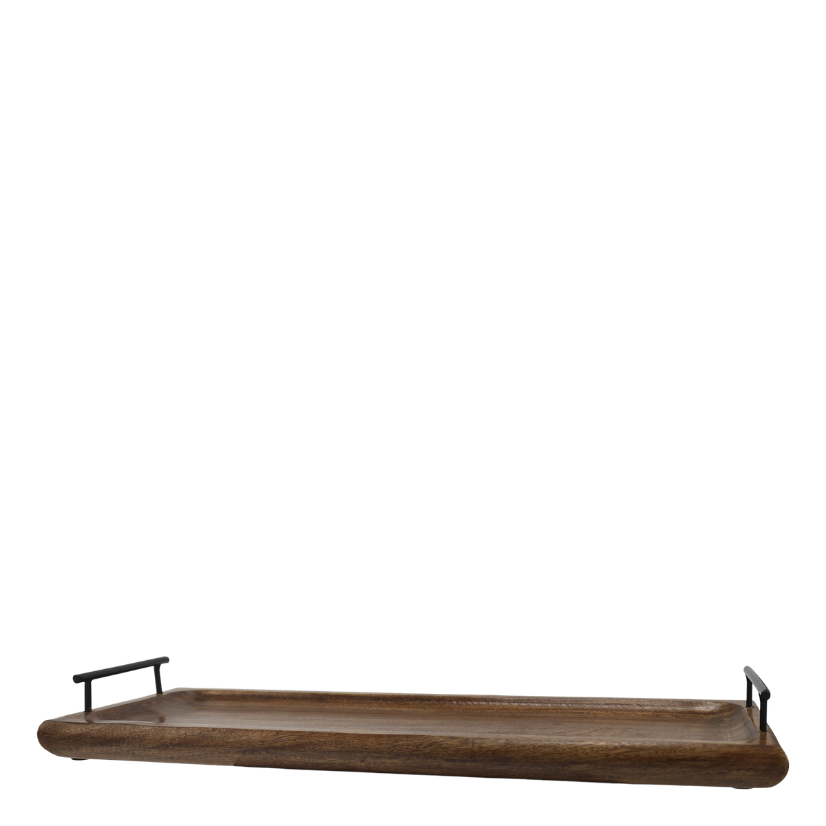 Tablett aus Holz mit Henkel, 65 cm lang, natur