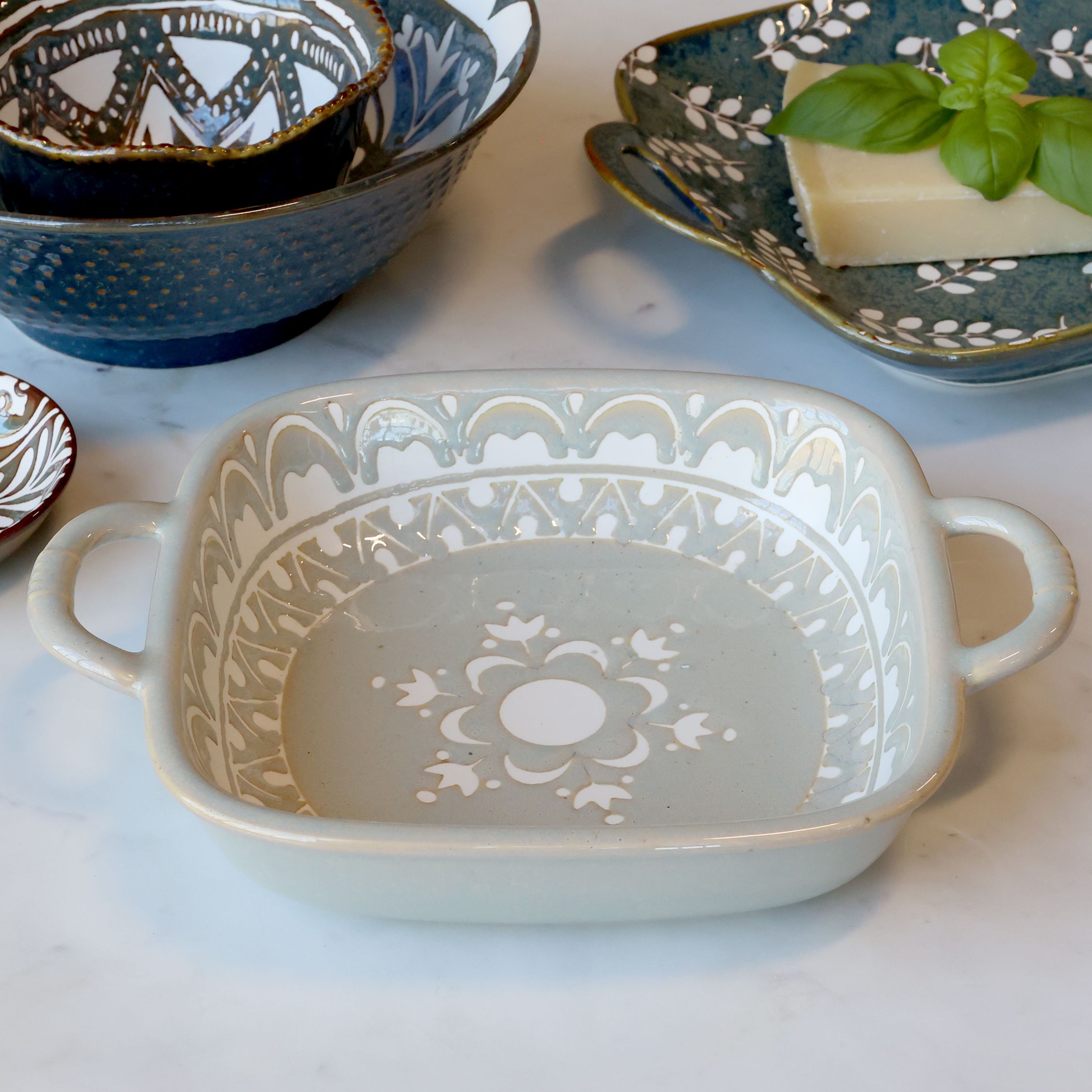 Arés Ramekin mit Henkel, 500 ml, franz. grau