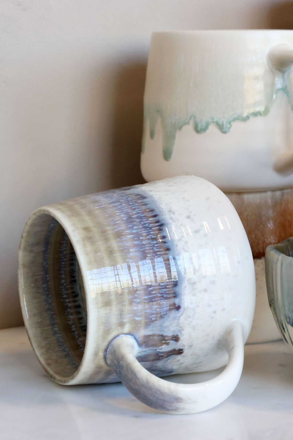 Becher mit Griff in Ocean – New Bone China Porzellan