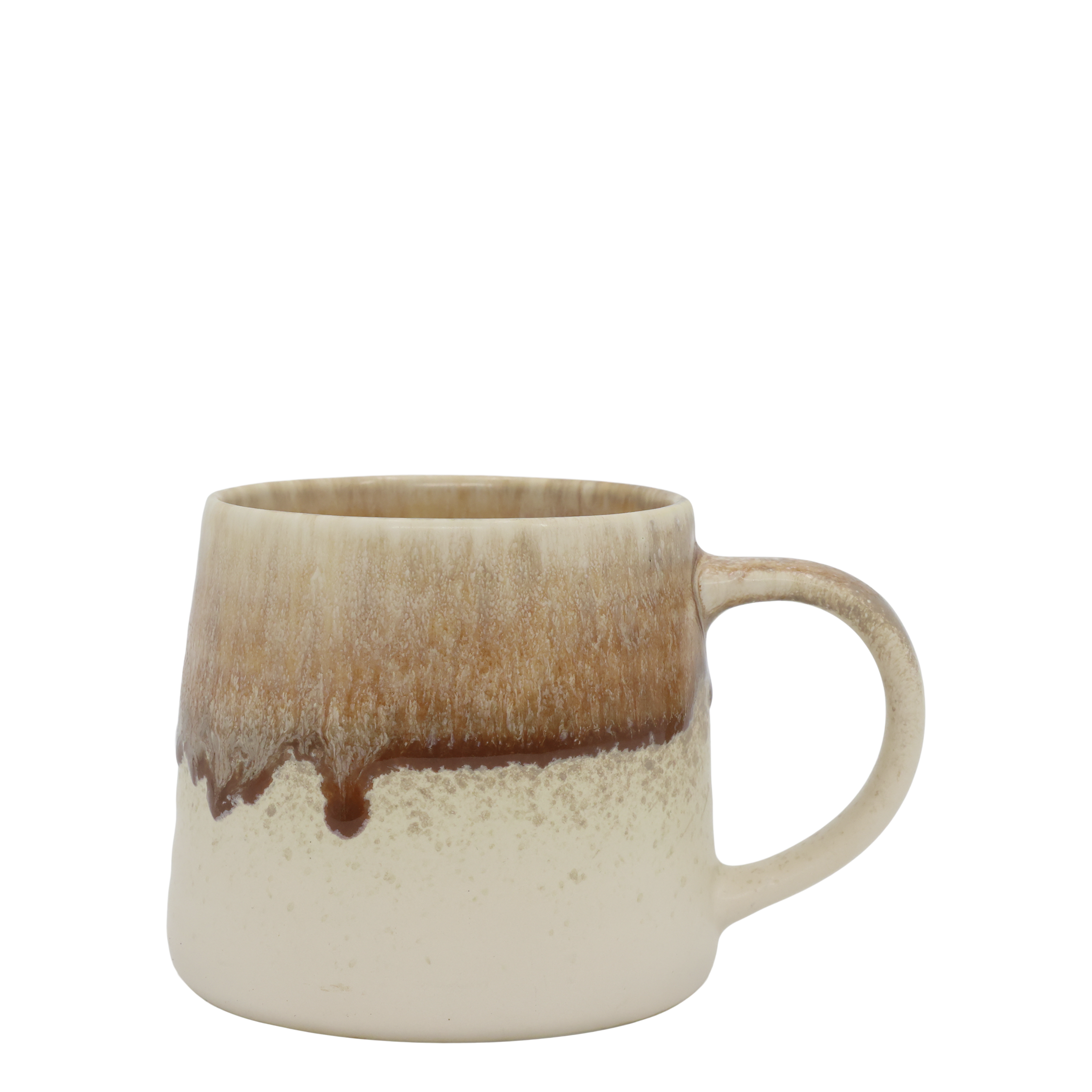 Becher mit Griff aus New Bone China, coffee, 8,5 cm hoch
