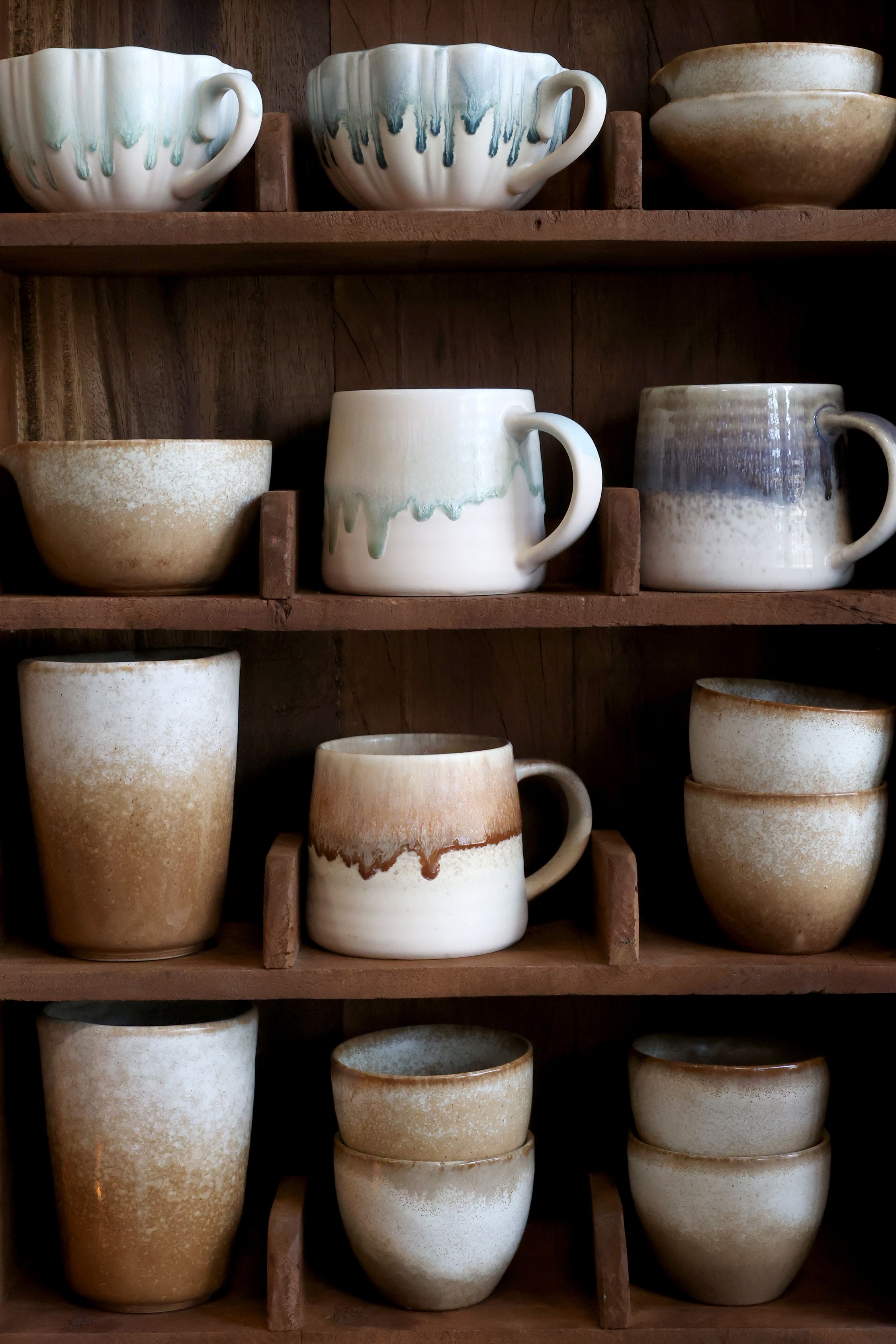 Becher mit Griff aus New Bone China, 8,5 cm hoch