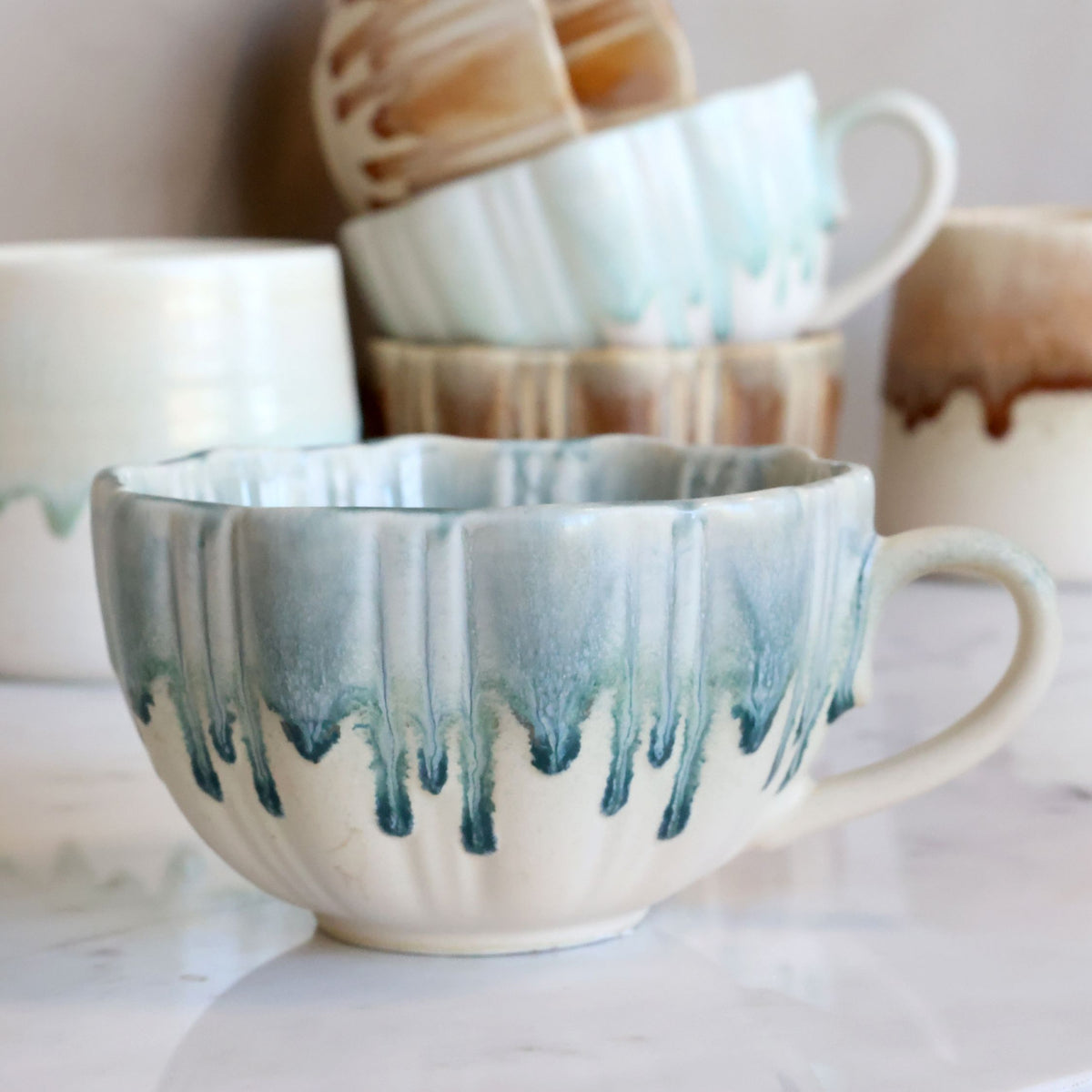 Tasse mit Griff, New Bone China, opal, 6,5 cm hoch