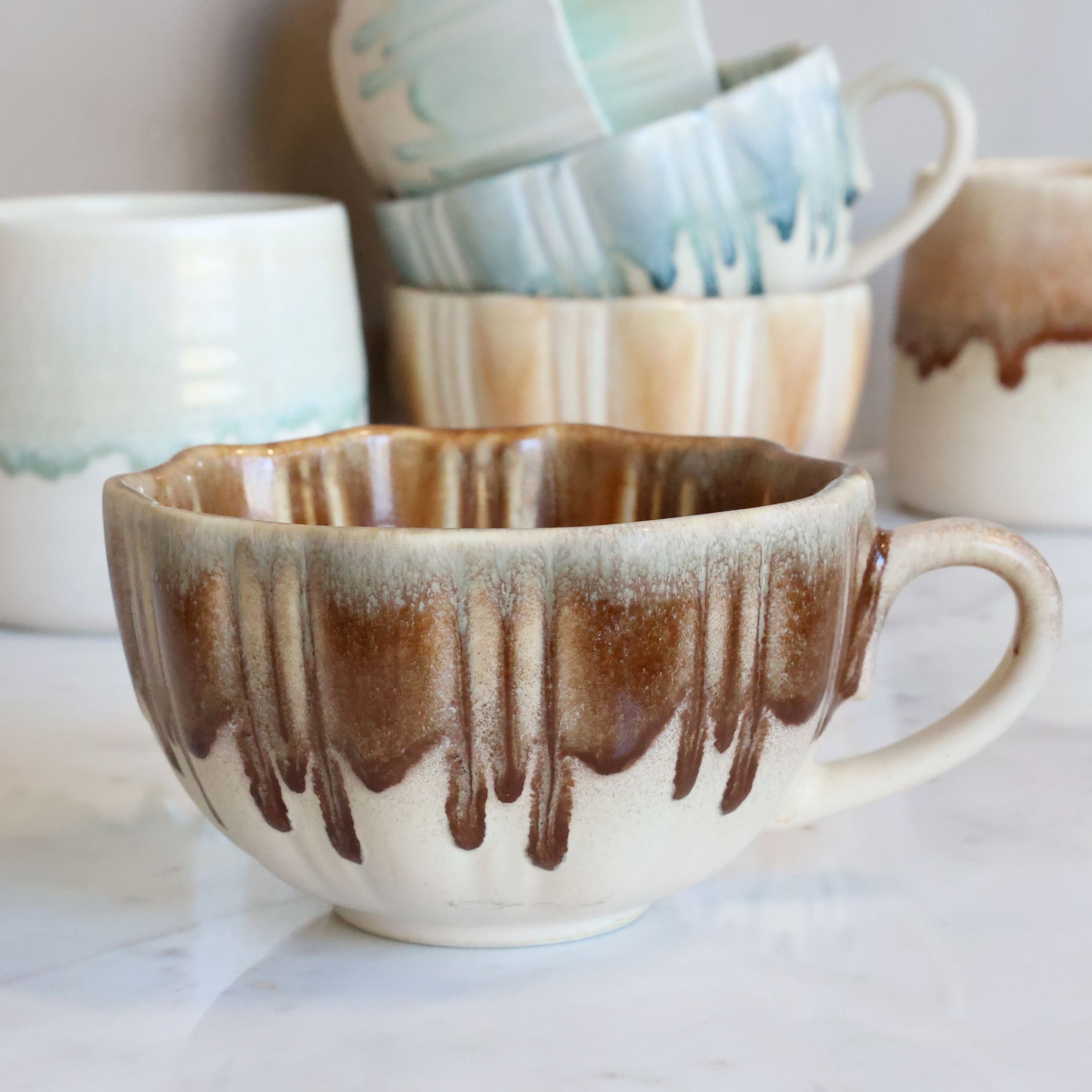 Tasse mit Griff aus New Bone China, coffee, 11 cm