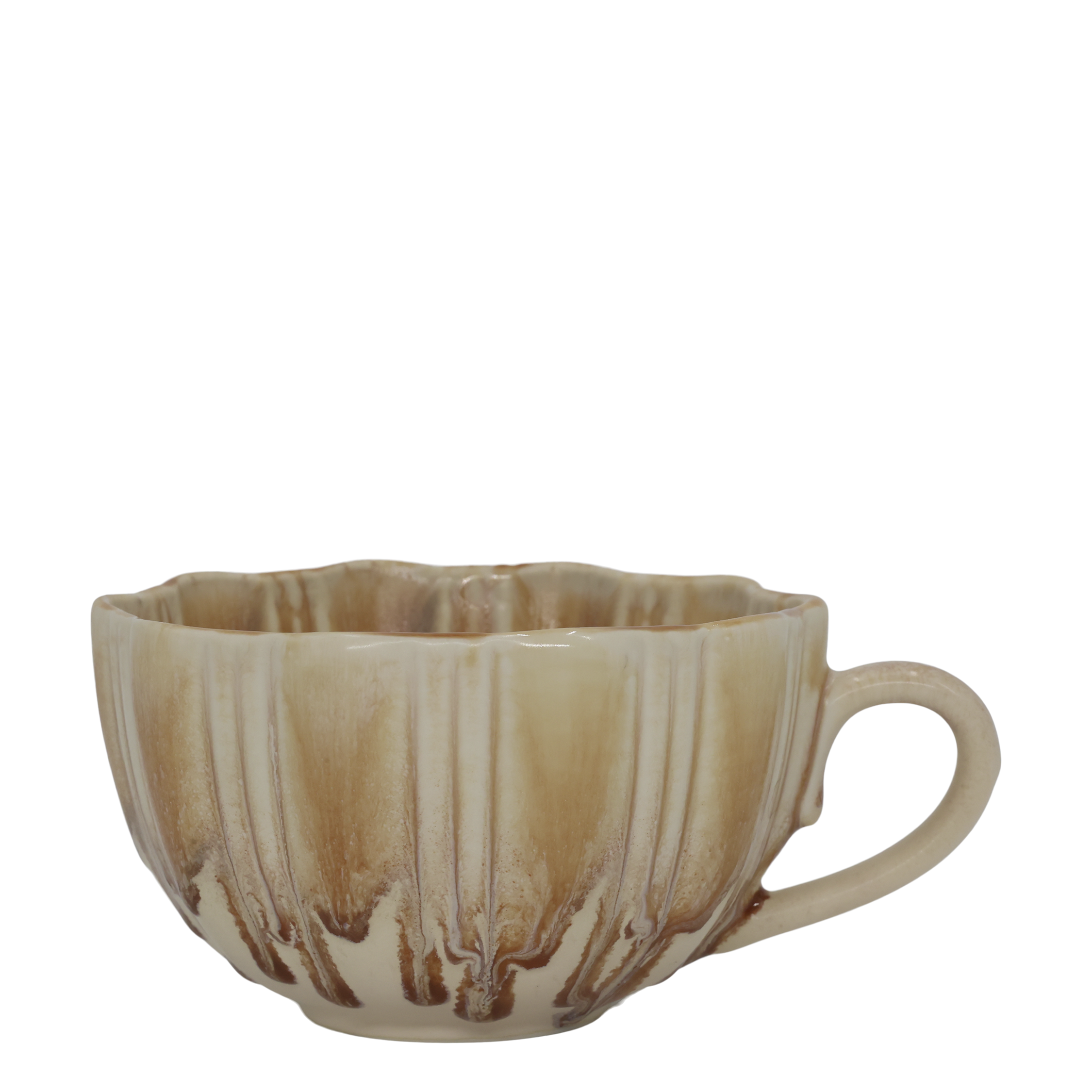 Tasse mit Griff aus New Bone China, latte, 11 cm Durchmesser