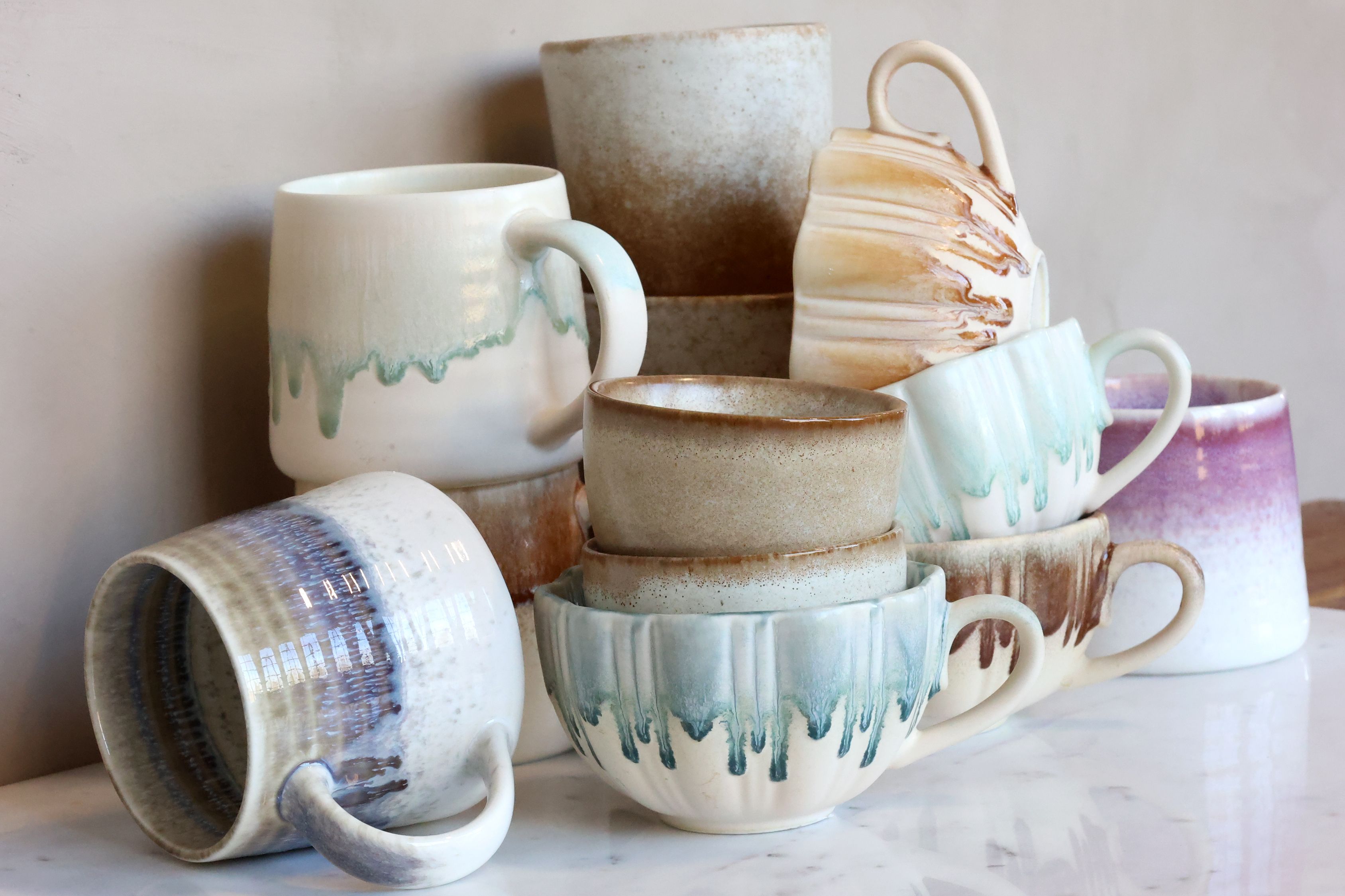 Tasse mit Griff aus New Bone China, 11 cm Durchmesser, weiß