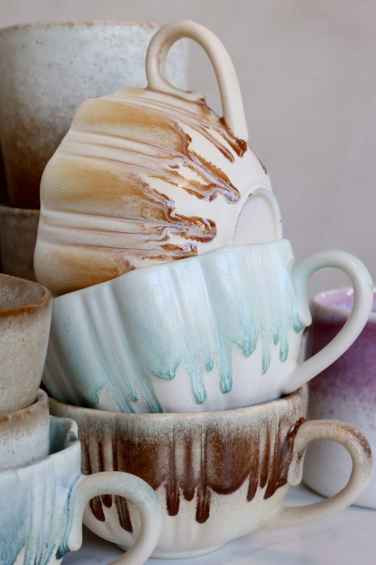Tasse mit Griff aus New Bone China, 11 cm Durchmesser, weiß