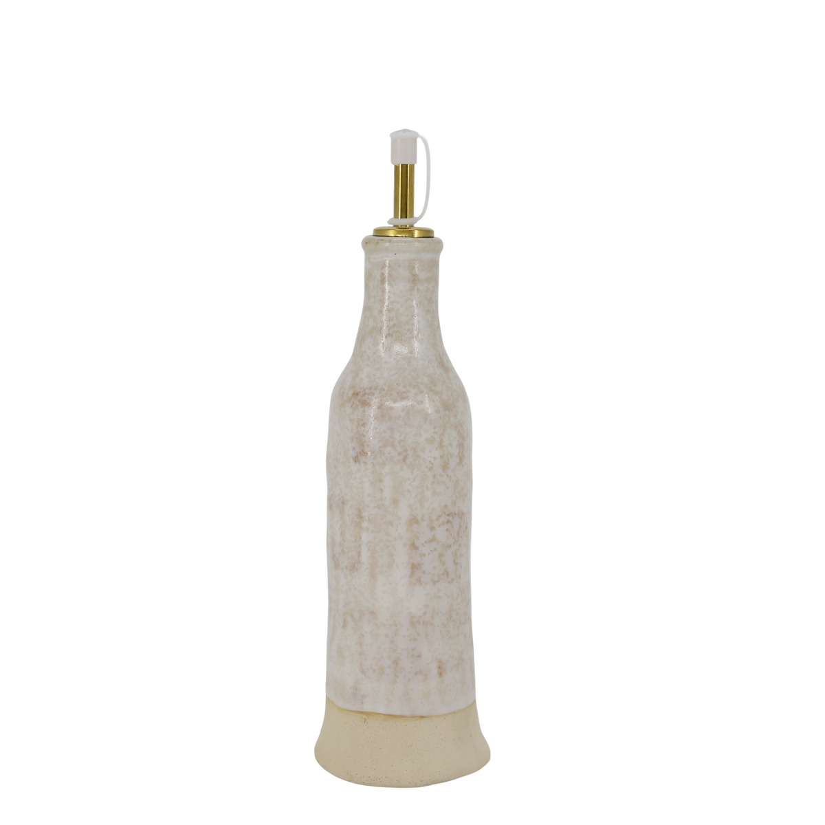 Steingut-Flasche mit Weinausgießer, 400 ml, creme