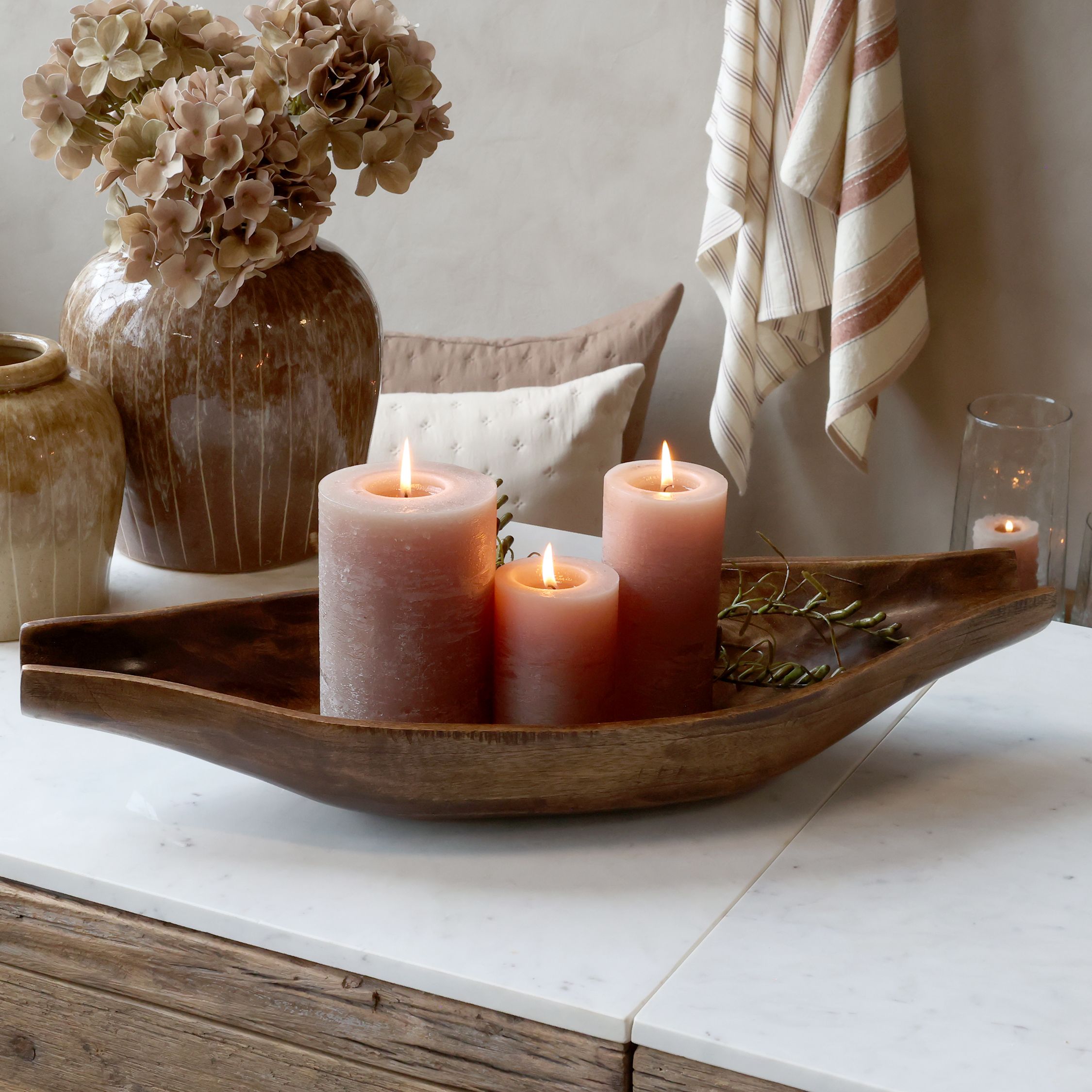 Tours Tablett aus Mangoholz, Walnuss, 60 cm lang