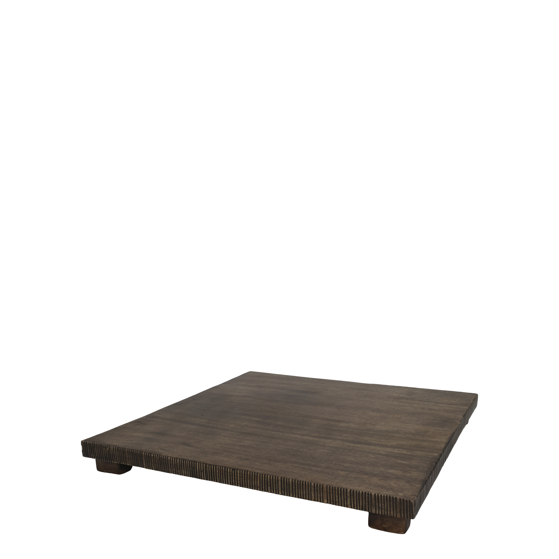 Tours Aufsatz auf Fuß 40x40 cm Mangoholz Walnuss