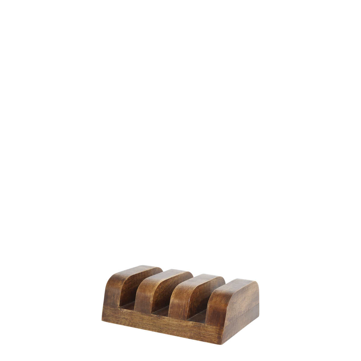 Aufbewahrung mit 3 Fächern aus Mangoholz, 23 cm breit