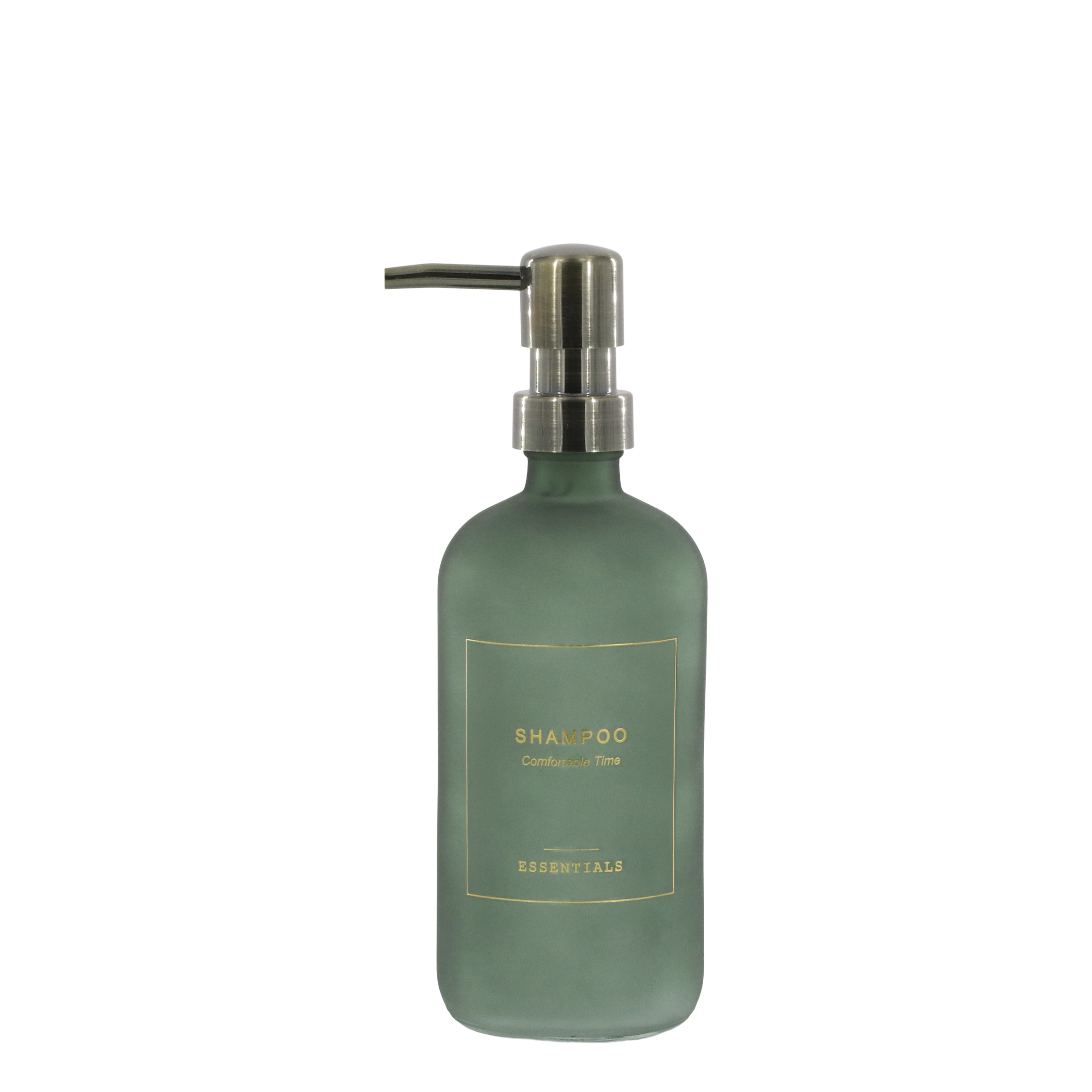 Bottle w. pump Shampoo 500 ml H21.5/D7.5 cm moss