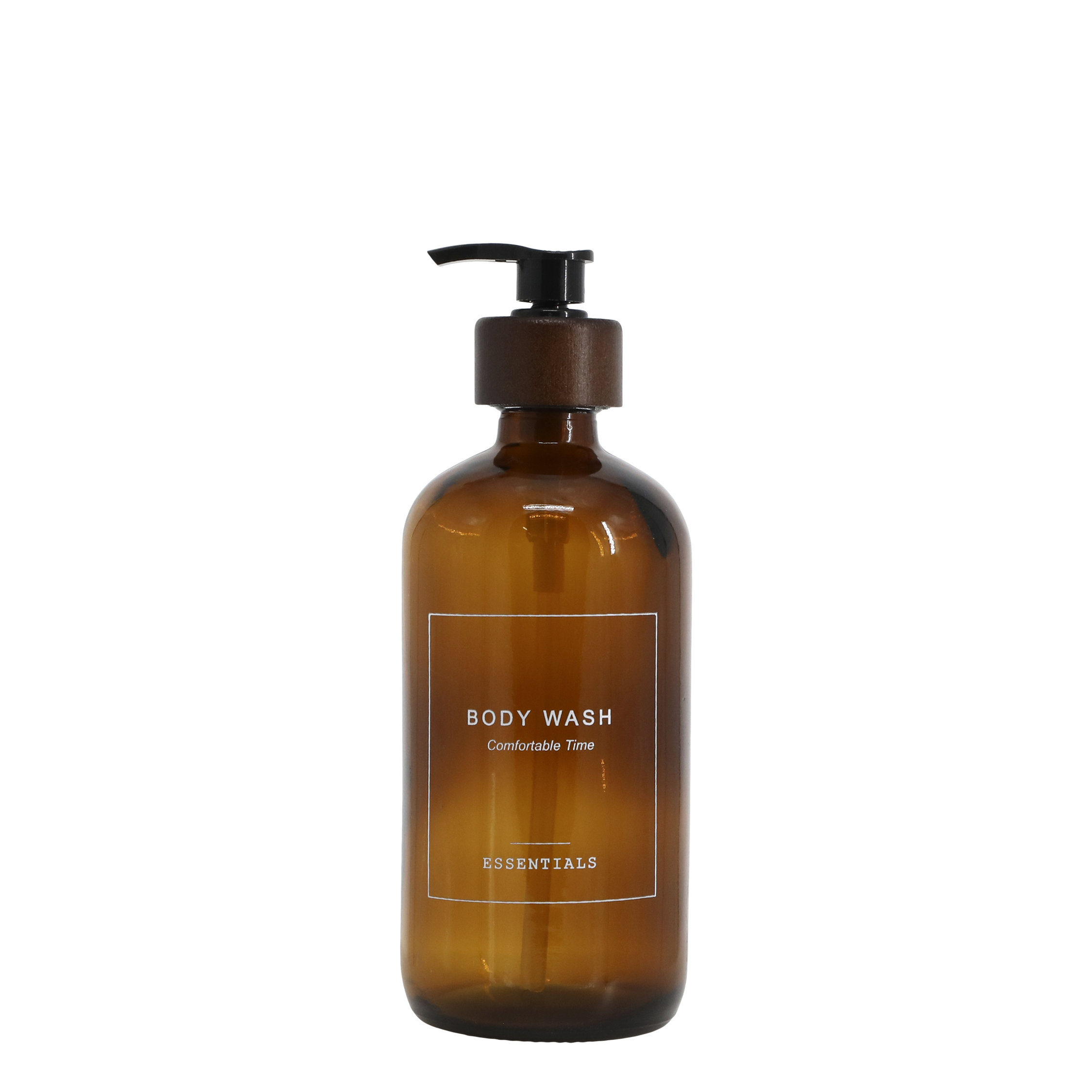 Spenderflasche Body Wash 500 ml mit Pumpe, mokka