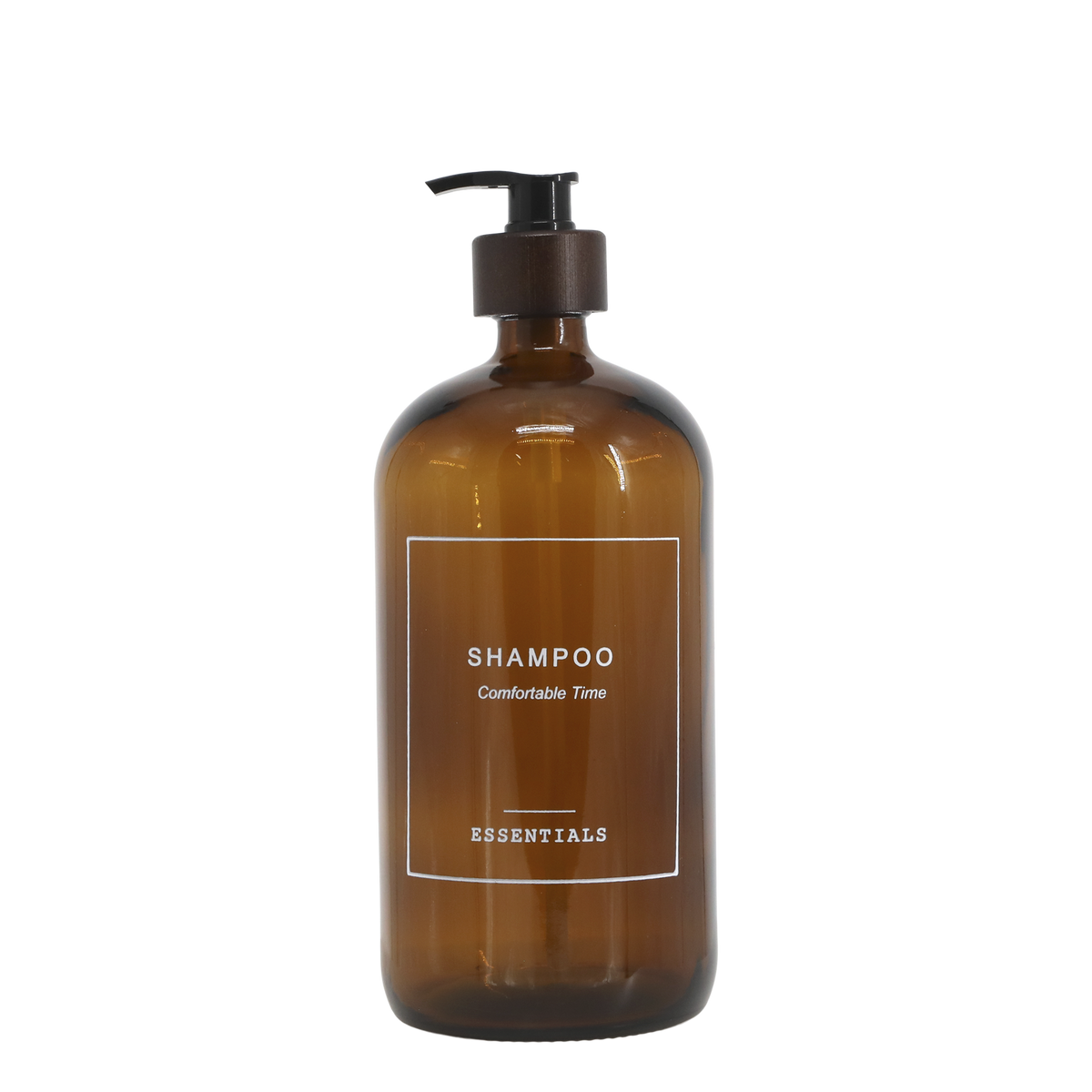 Spenderflasche mit Pumpe 1000 ml aus Glas und Bambus