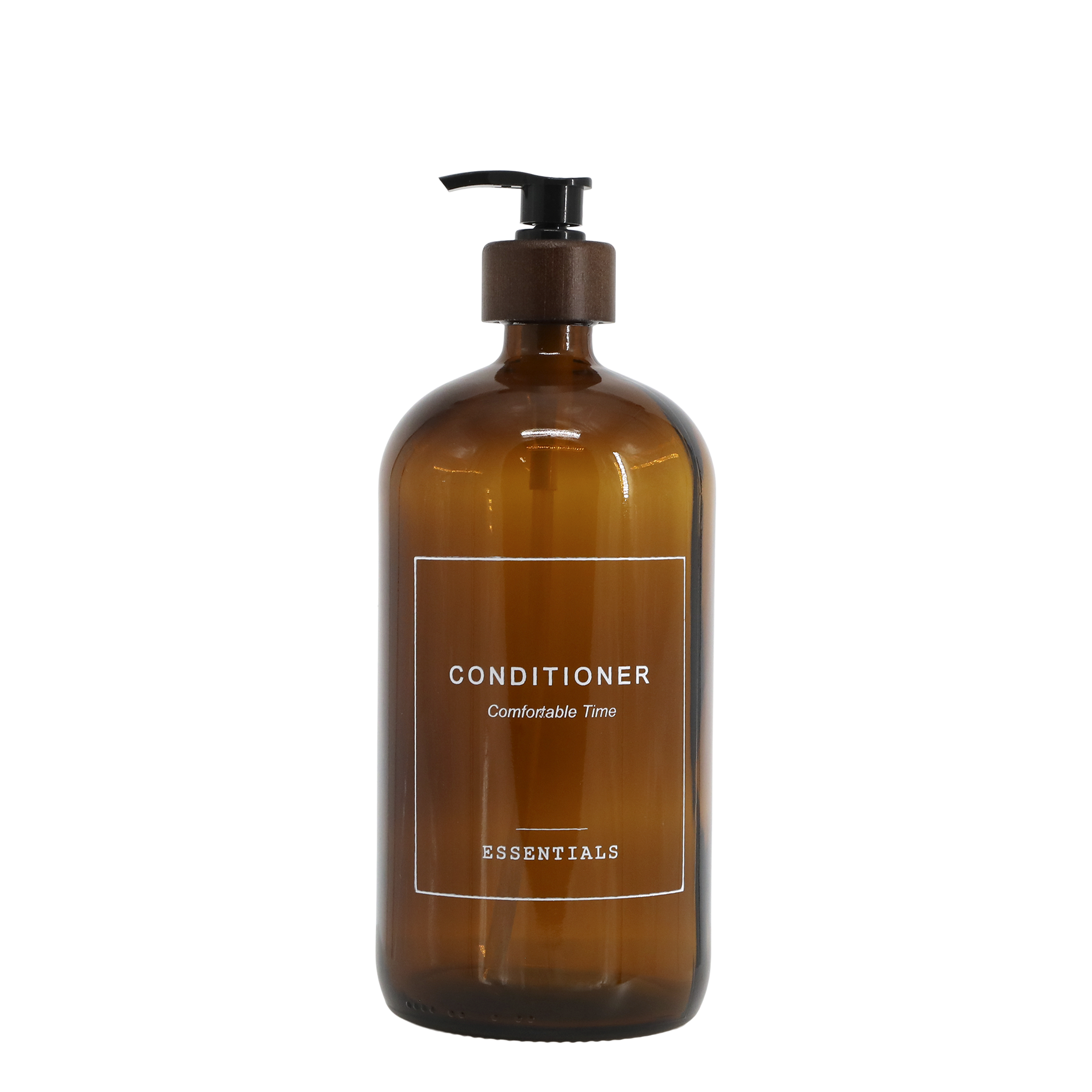Spenderflasche mit Pumpe für Conditioner, 1000 ml, Mokka