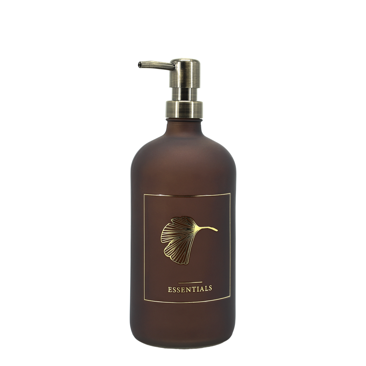 Flasche mit Pumpe 1000 ml, mokka, Glas
