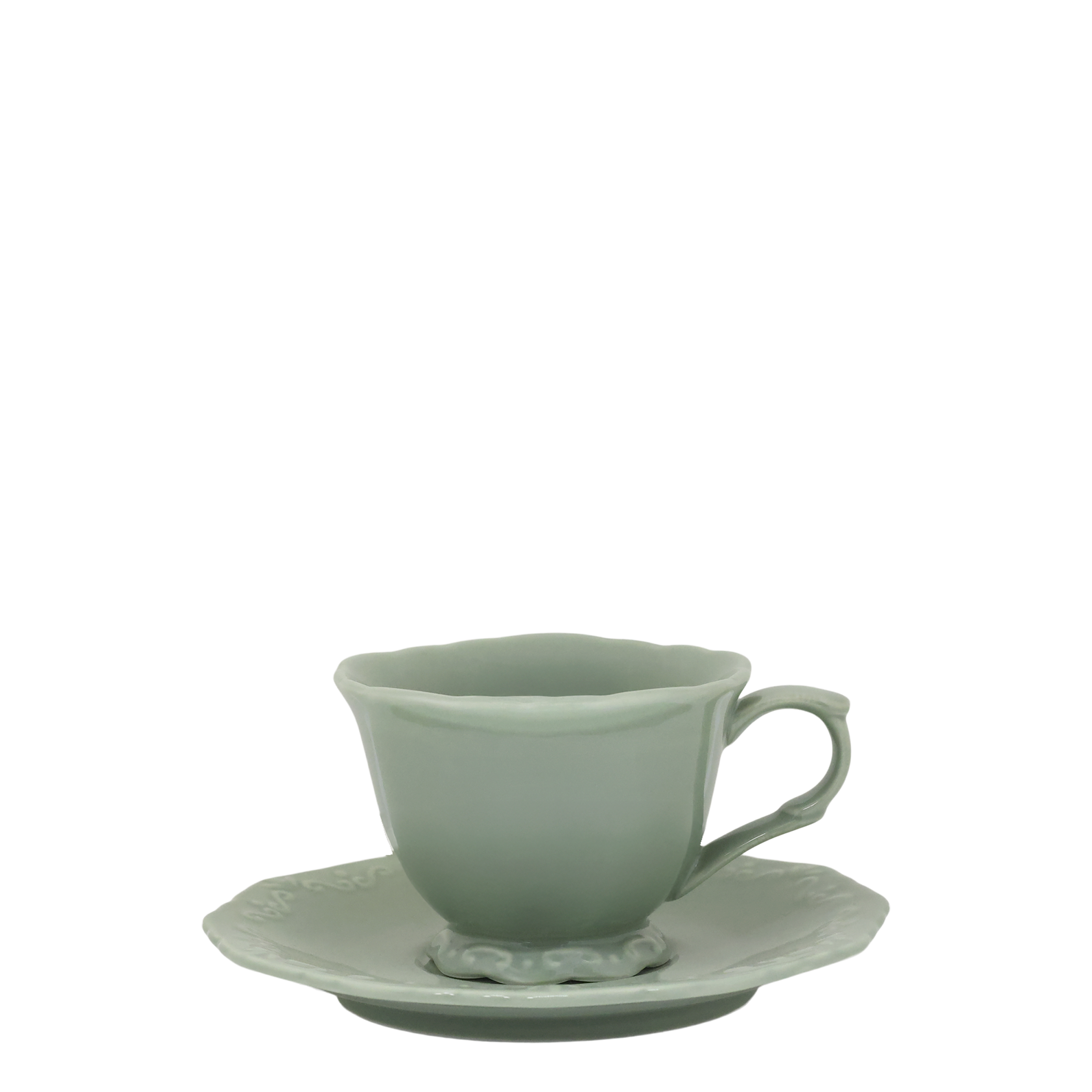 Provence Kaffeetasse mit Untertasse, Porzellan, 18 cl, creme