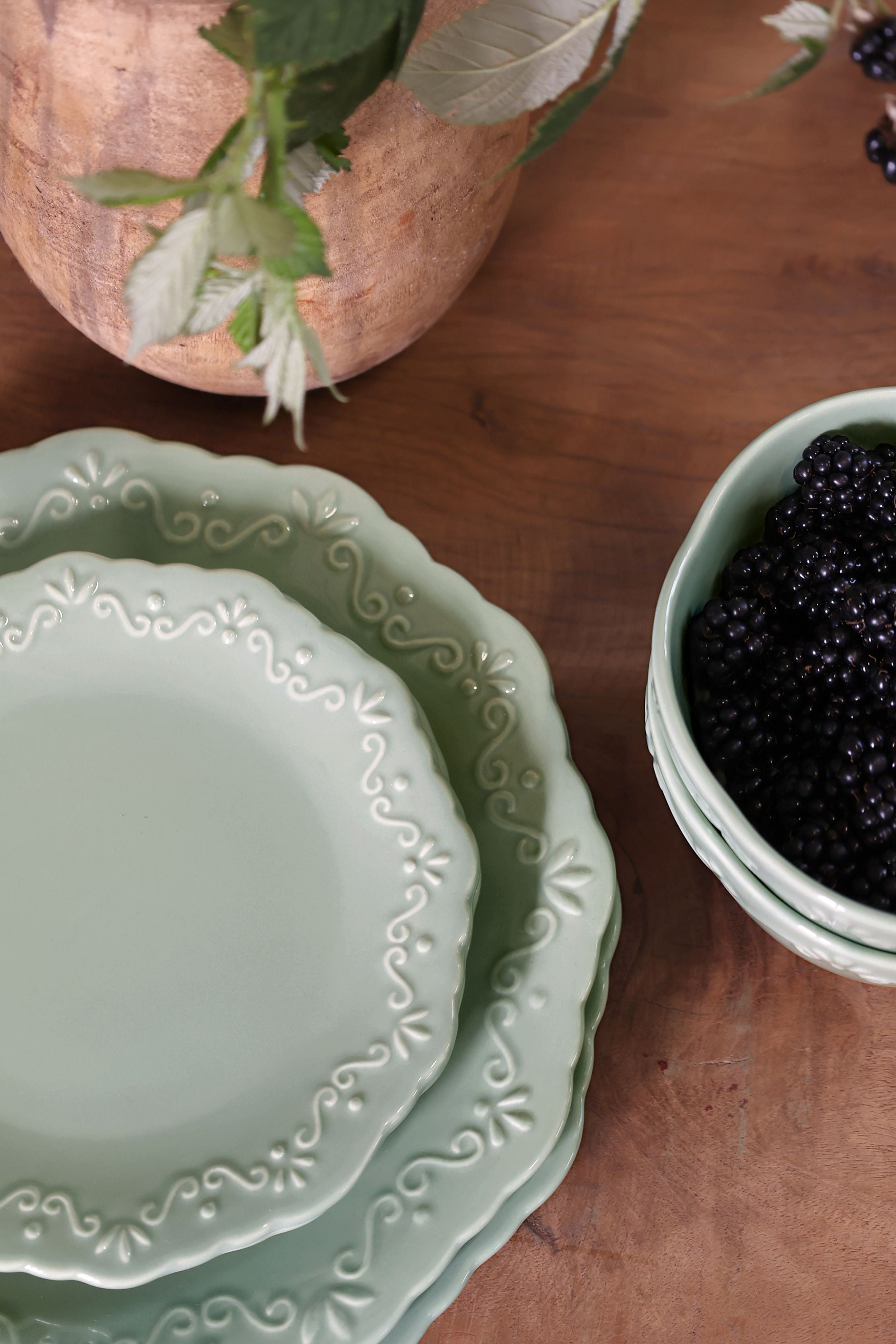 Provence Dessertteller aus Porzellan, 19 cm, weiß