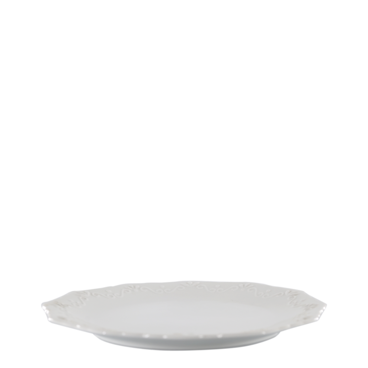 Provence Mittagsteller aus Porzellan, 27 cm, weiß
