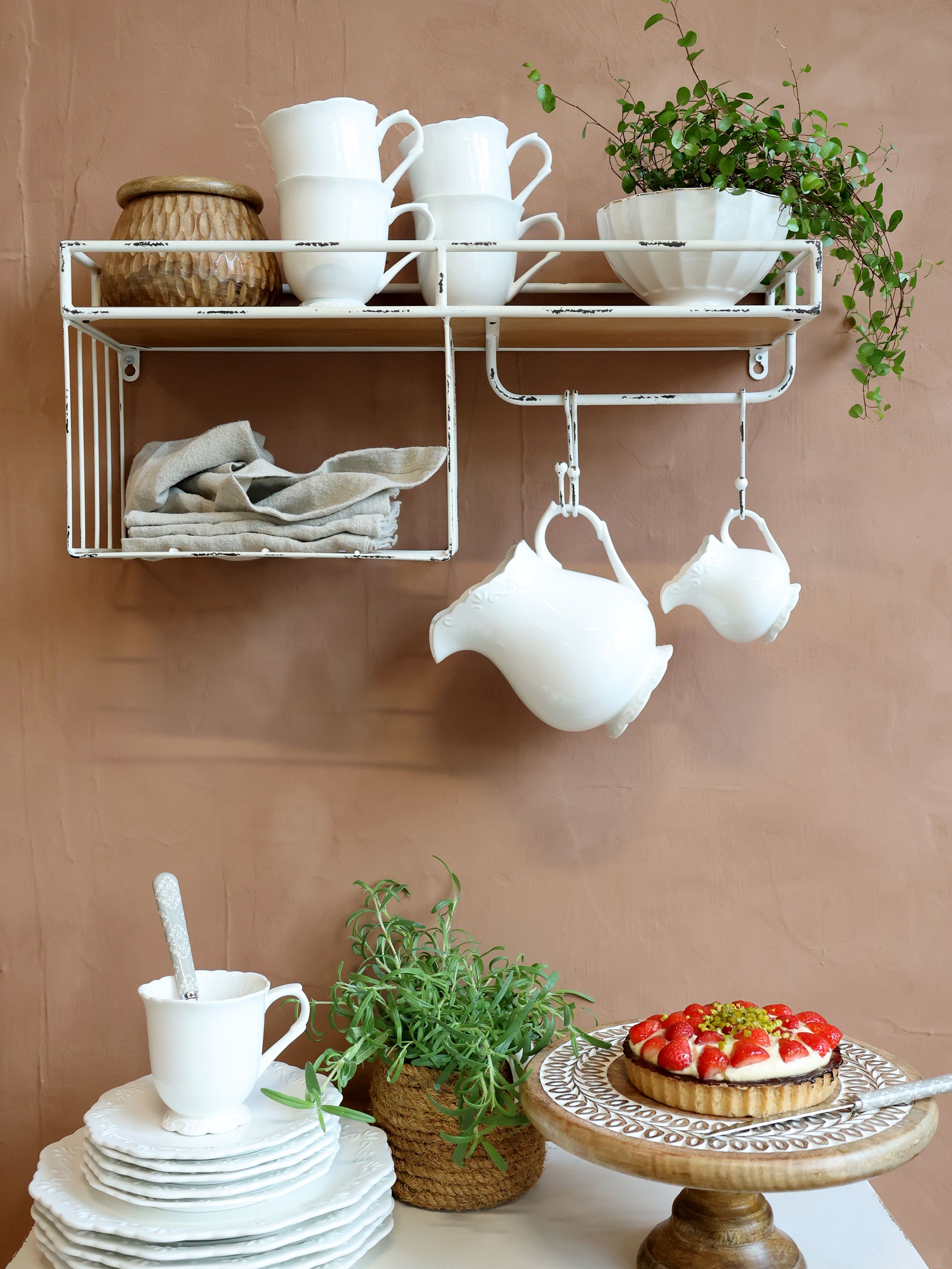 Provence Mittagsteller aus Porzellan, 27 cm, weiß