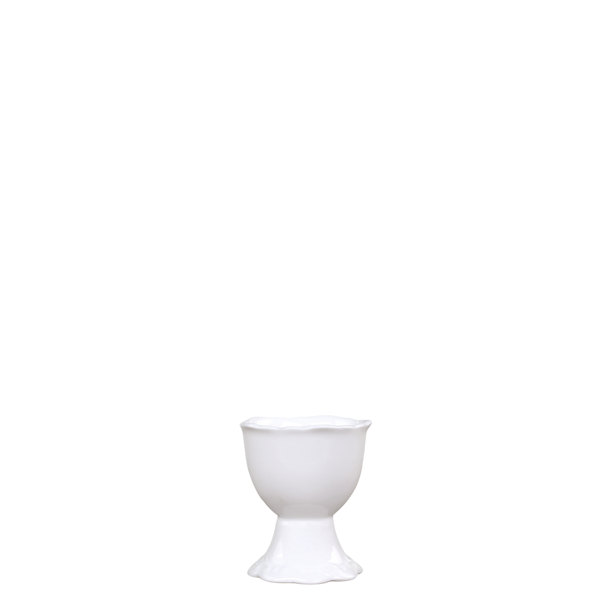 Provence Eierbecher aus Porzellan, 6 cm hoch, weiß