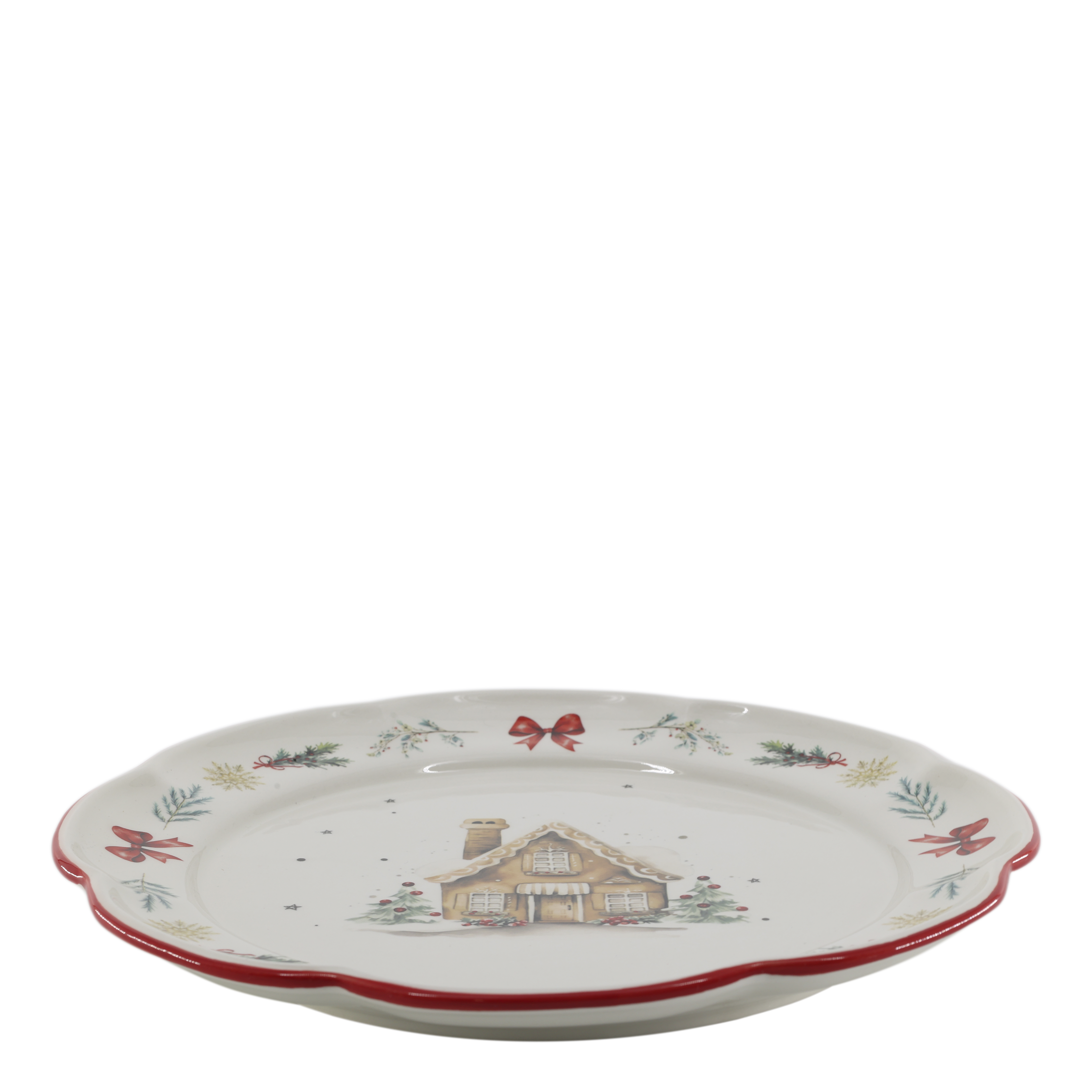 Chalet de Noël Mittagsteller – Deko Schale, 28 cm, Cherry