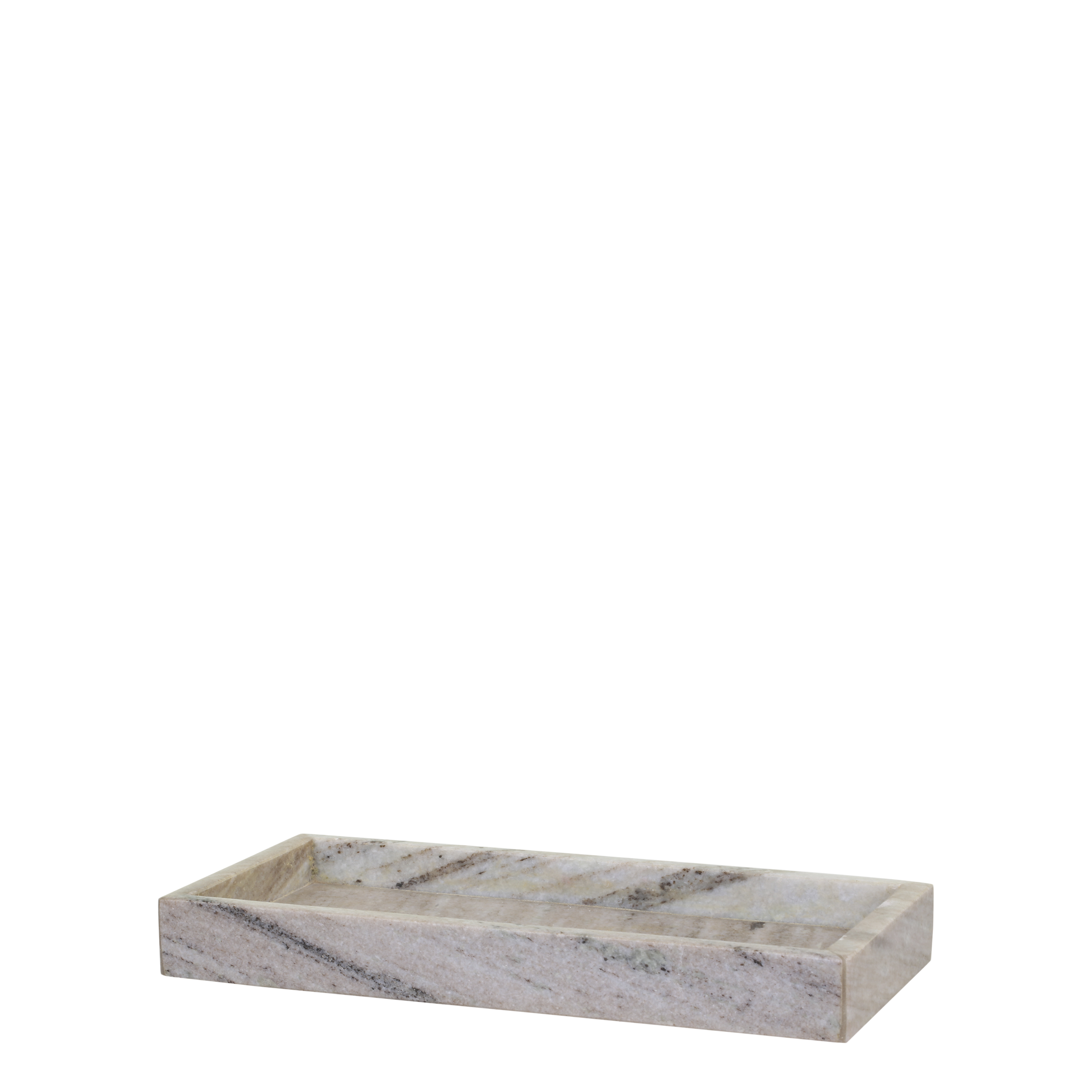 Morlaix Tray of marble H3.5/L30/W14 cm latte
