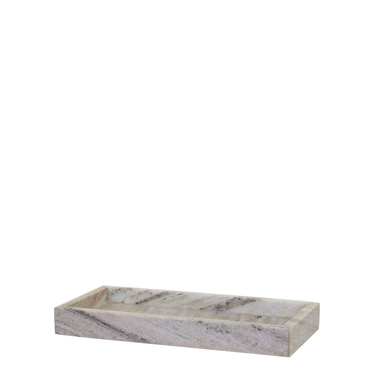 Marmor Tablett Morlaix, 30 cm lang, Creme